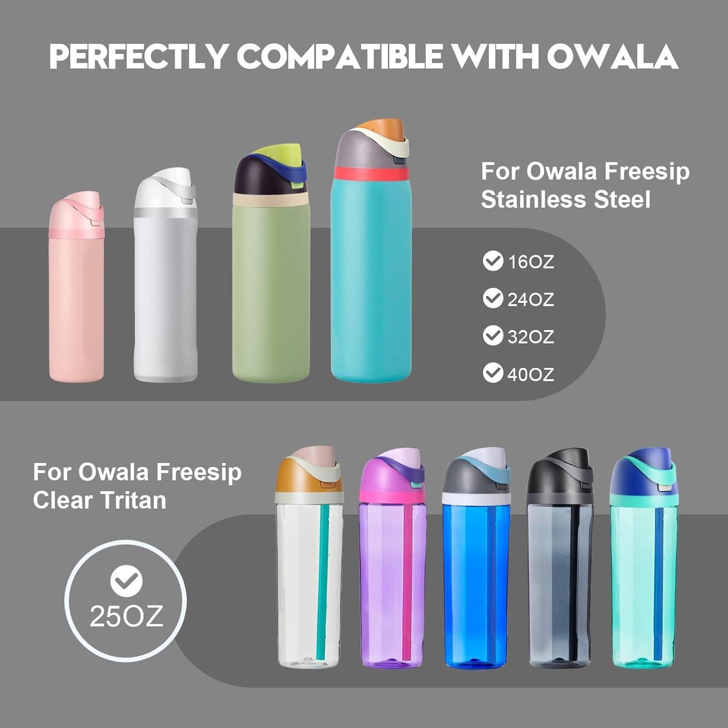 Tapa de Reemplazo Ruzkq para Owala FreeSip 16oz a 40oz