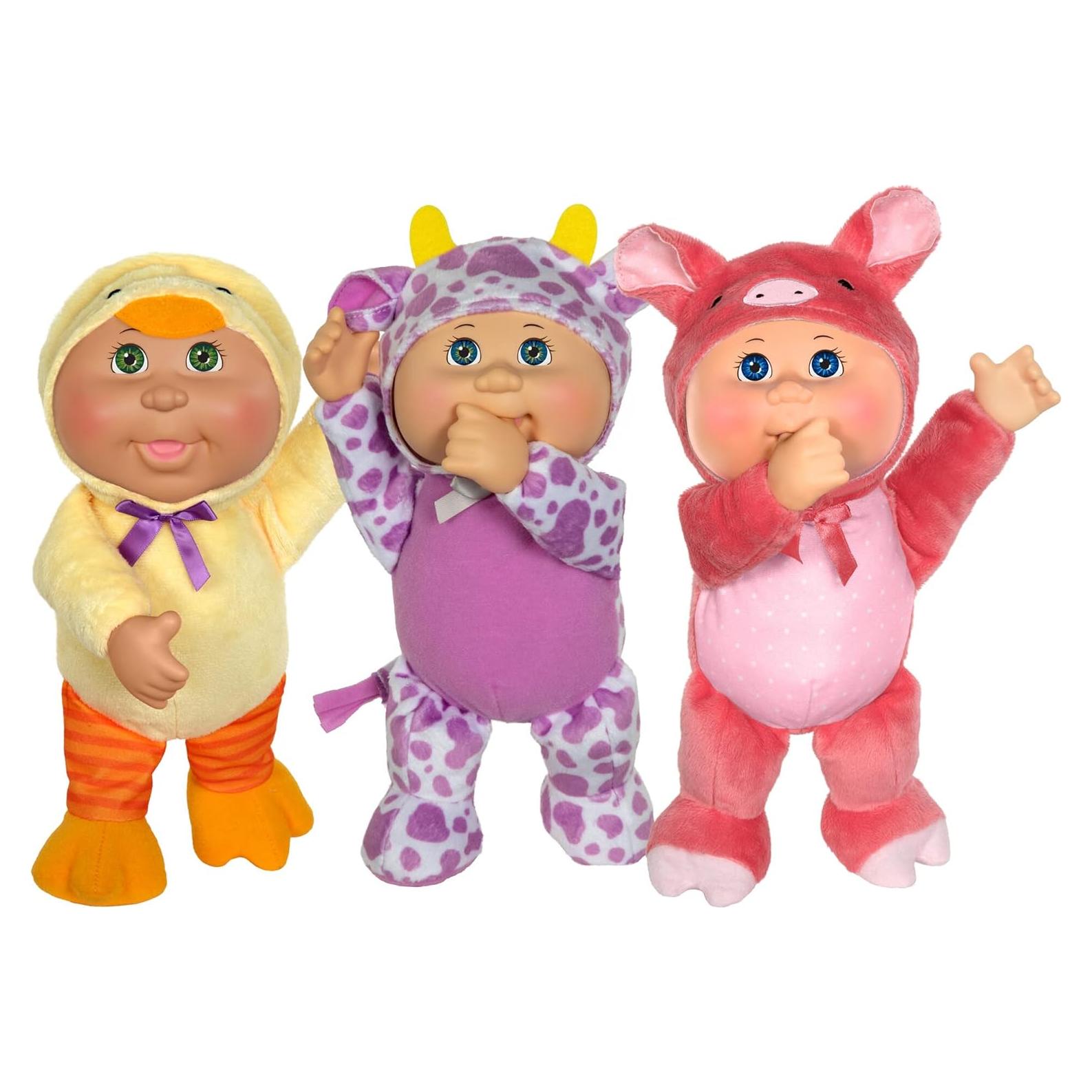 Paquete de 3 Muñecas Cabbage Patch Kids Amigos de la Granja