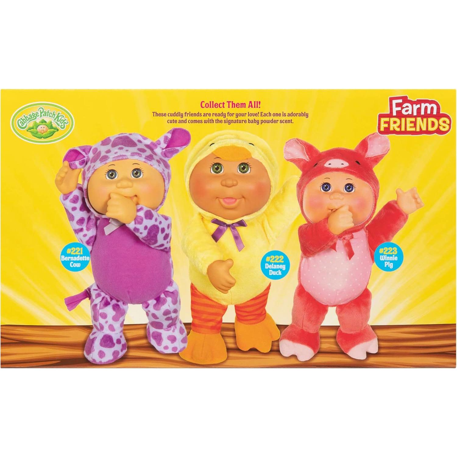 Paquete de 3 Muñecas Cabbage Patch Kids Amigos de la Granja