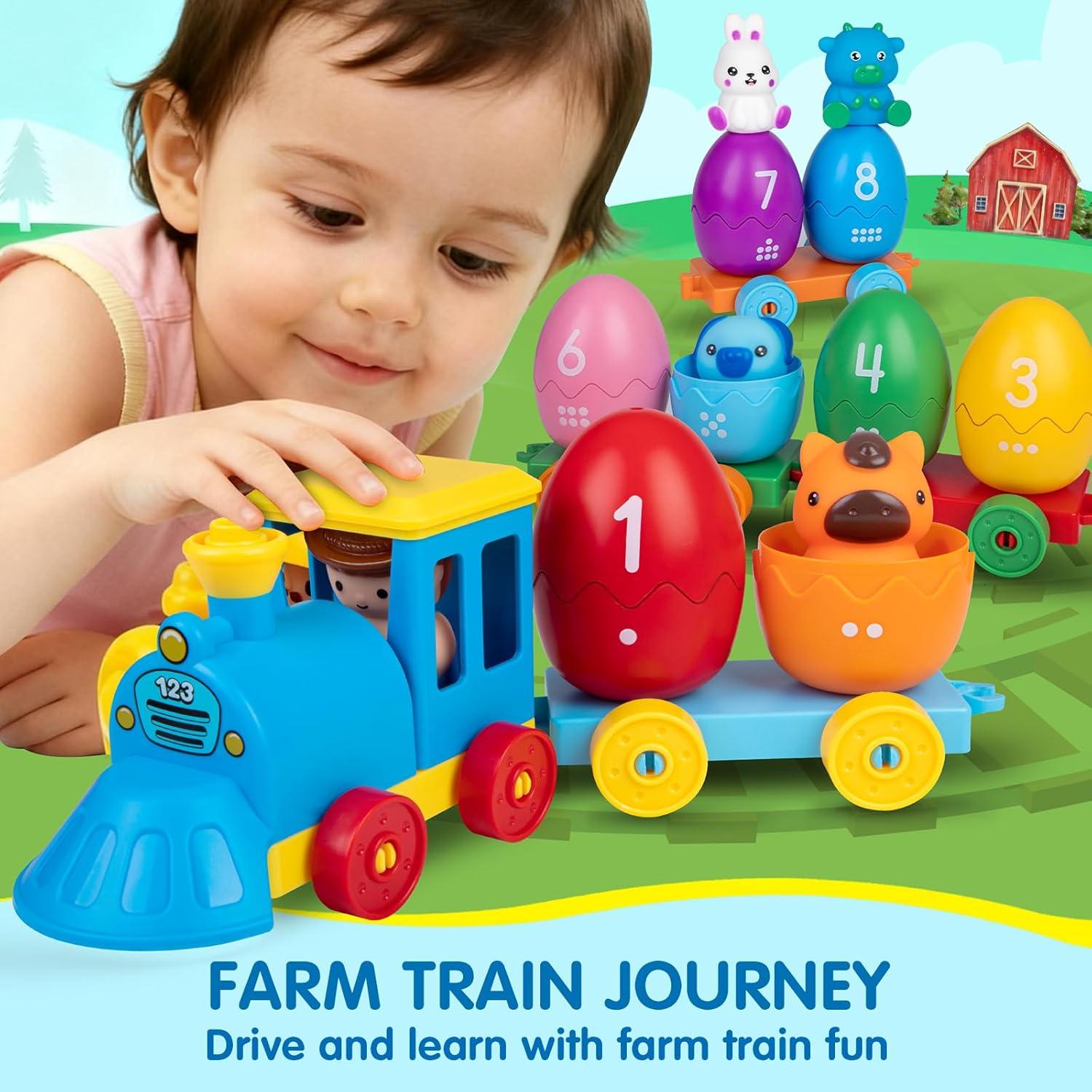 Juego de Tren de Granja Montessori ESPRAY con Animales 0.8kg