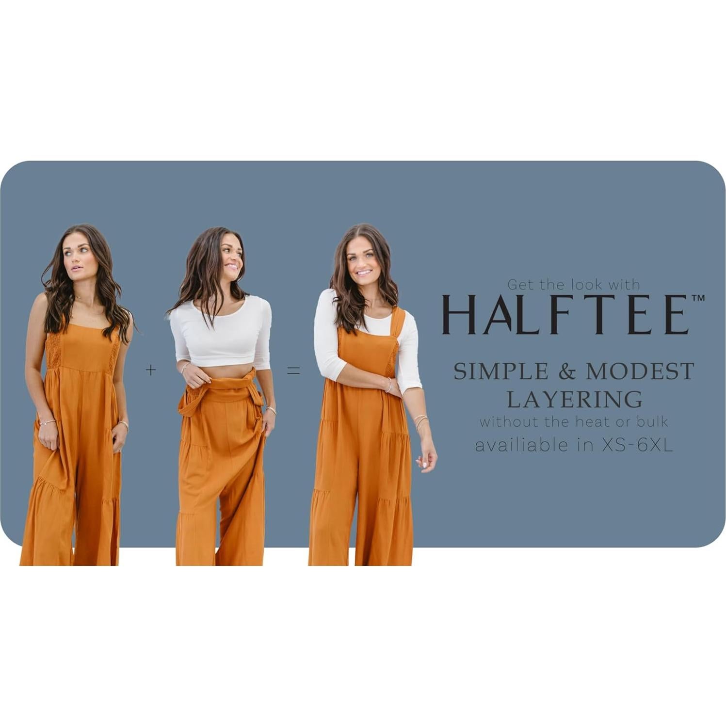 Camiseta sin mangas Halftee para mujeres XS-6X - Blanca