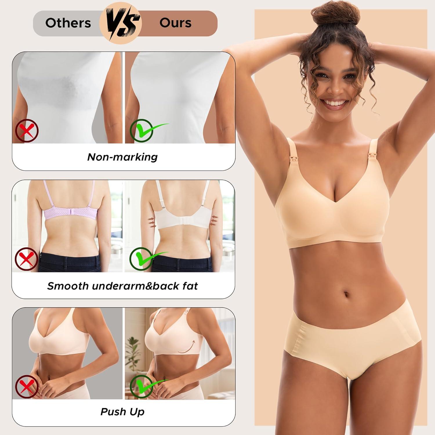 Sostén de Lactancia Sin Costuras INNERSY Grande Nude