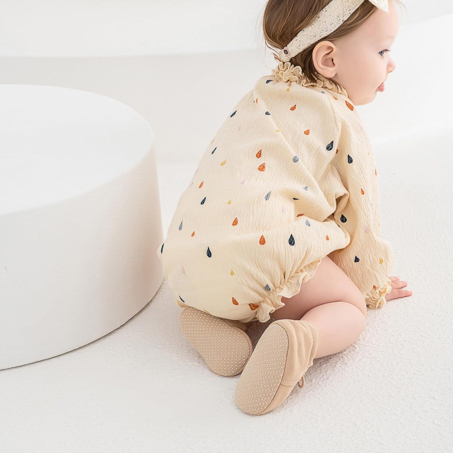 Botines para Bebés KARUNEL Algodón Suave 0-3 Meses Beige