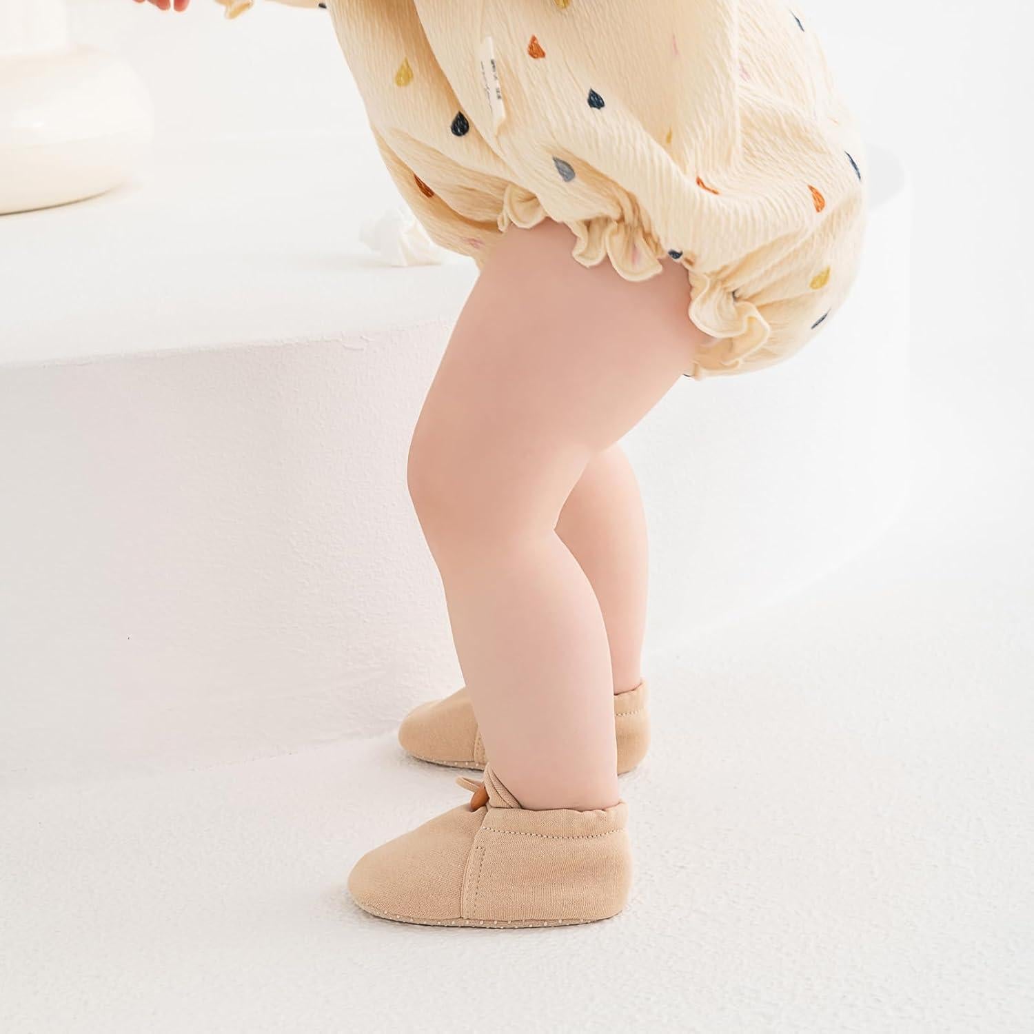 Botines para Bebés KARUNEL Algodón Suave 0-3 Meses Beige