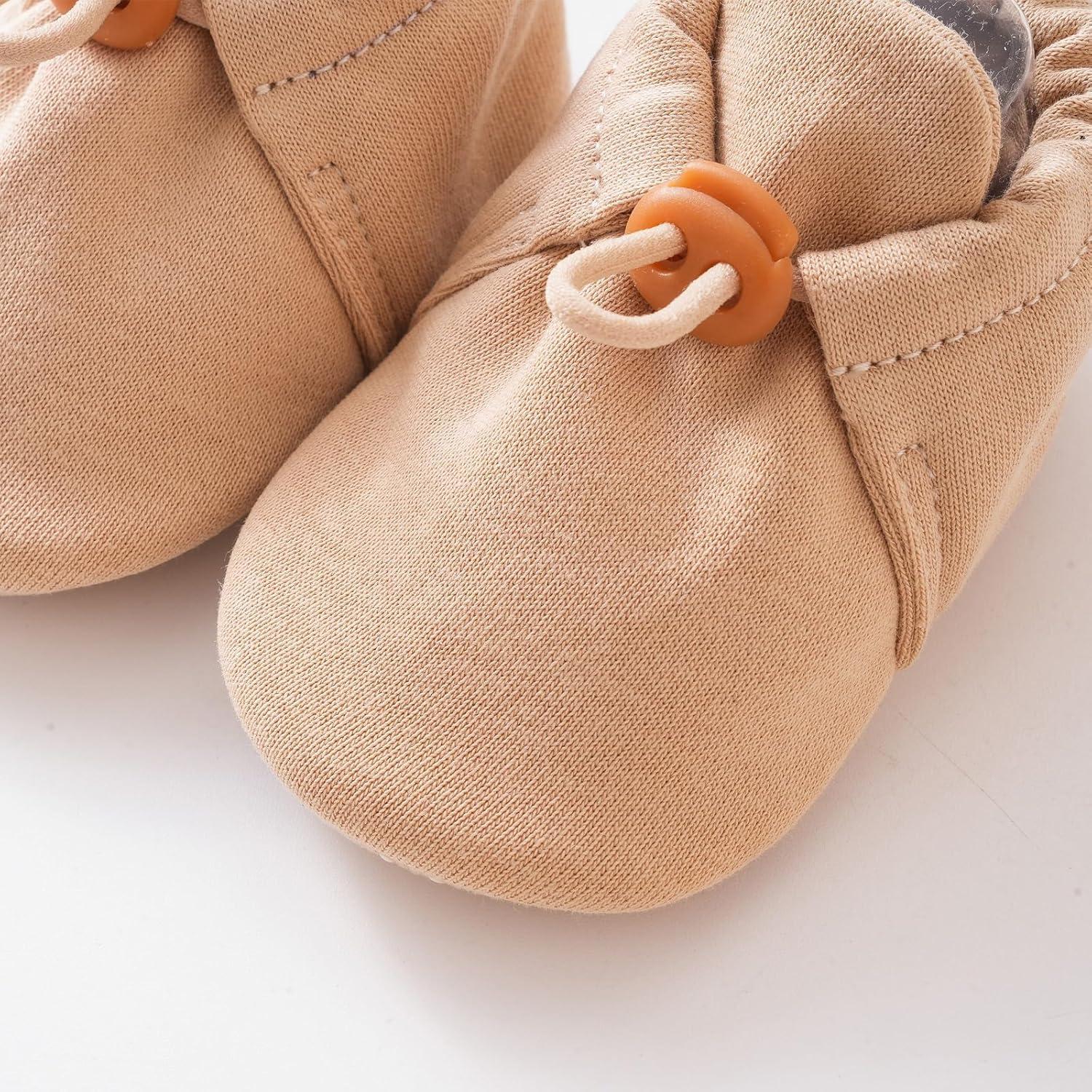 Botines para Bebés KARUNEL Algodón Suave 0-3 Meses Beige