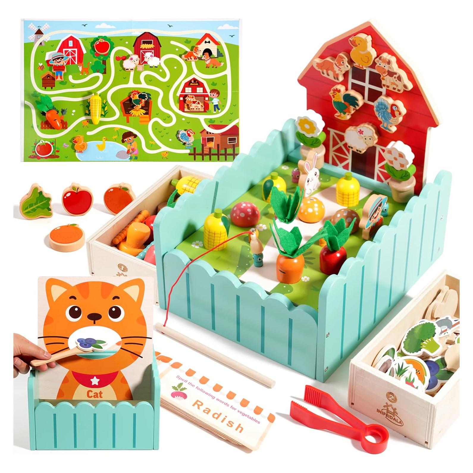 Juguetes Montessori de Granja INIFEIDALA para Niños 2-7 Años