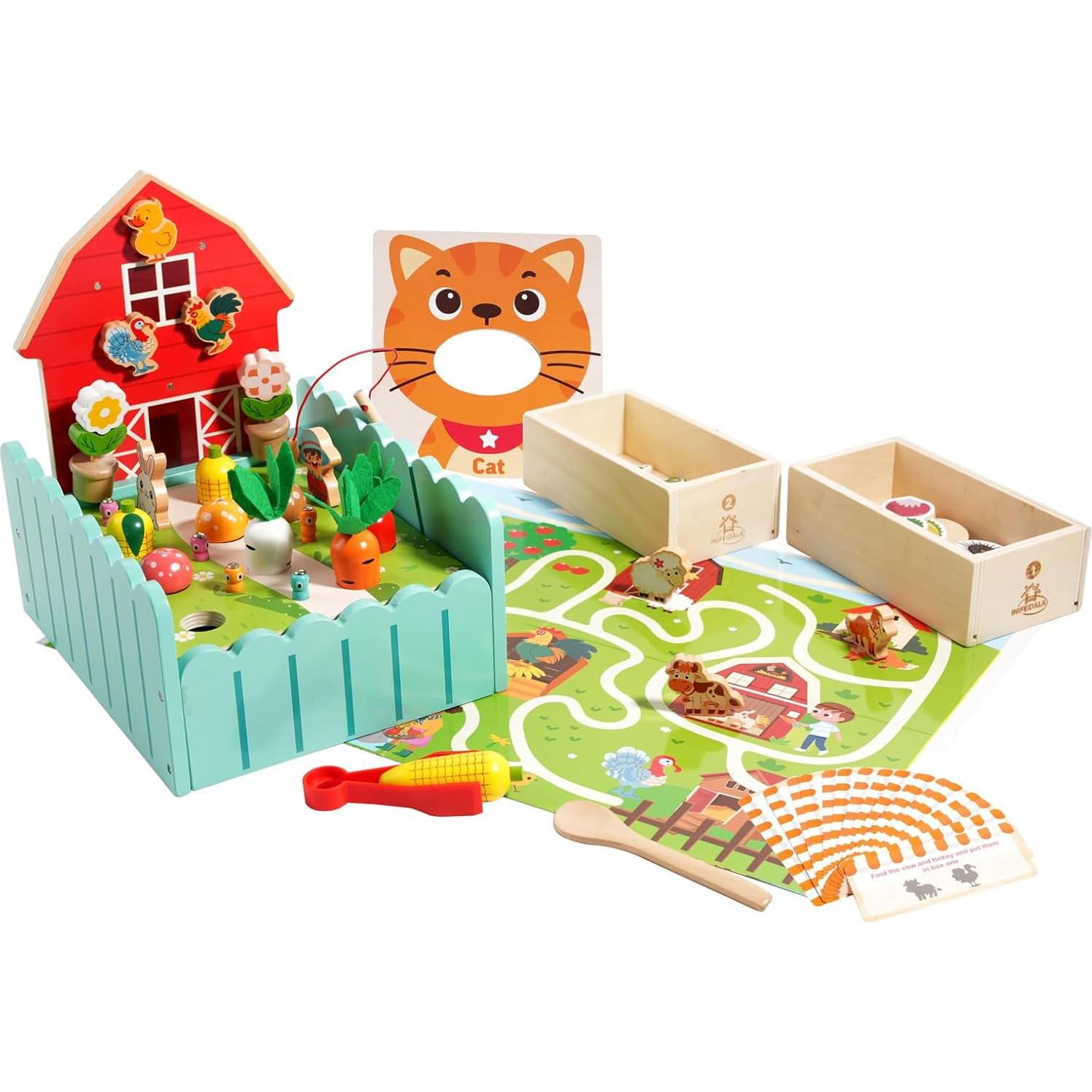 Juguetes Montessori de Granja INIFEIDALA para Niños 2-7 Años