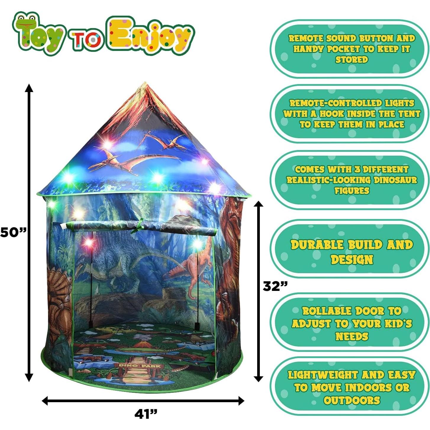 Tienda de Juego Pop Up Dinosaurios Toy To Enjoy 81x81cm