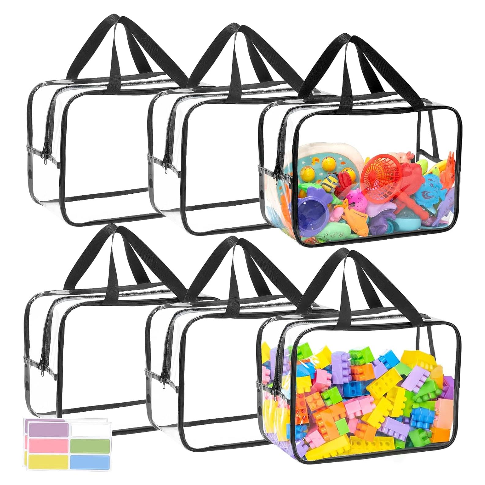 6 Bolsas de Almacenamiento de Juguetes clbutge 30x22x10 cm