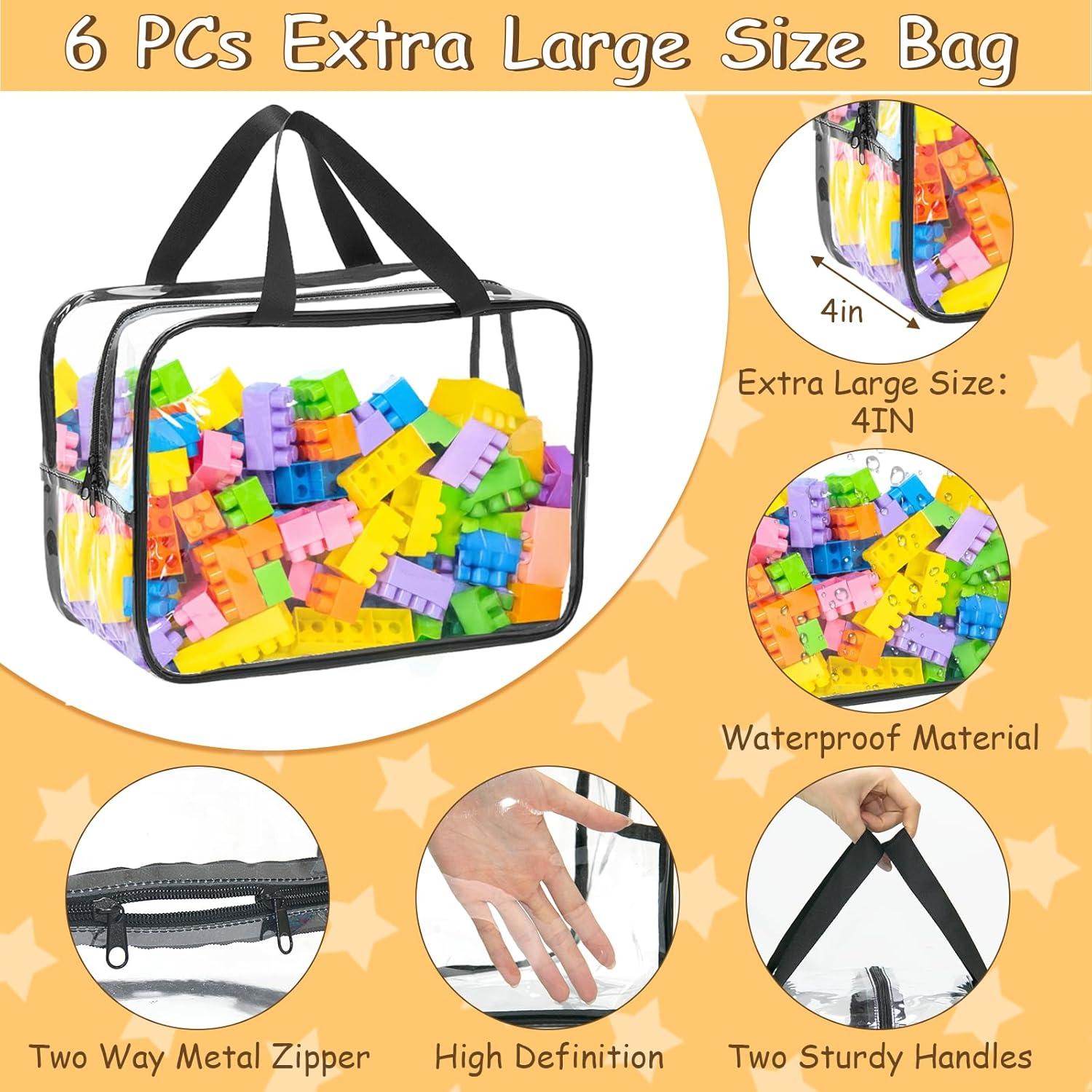 6 Bolsas de Almacenamiento de Juguetes clbutge 30x22x10 cm