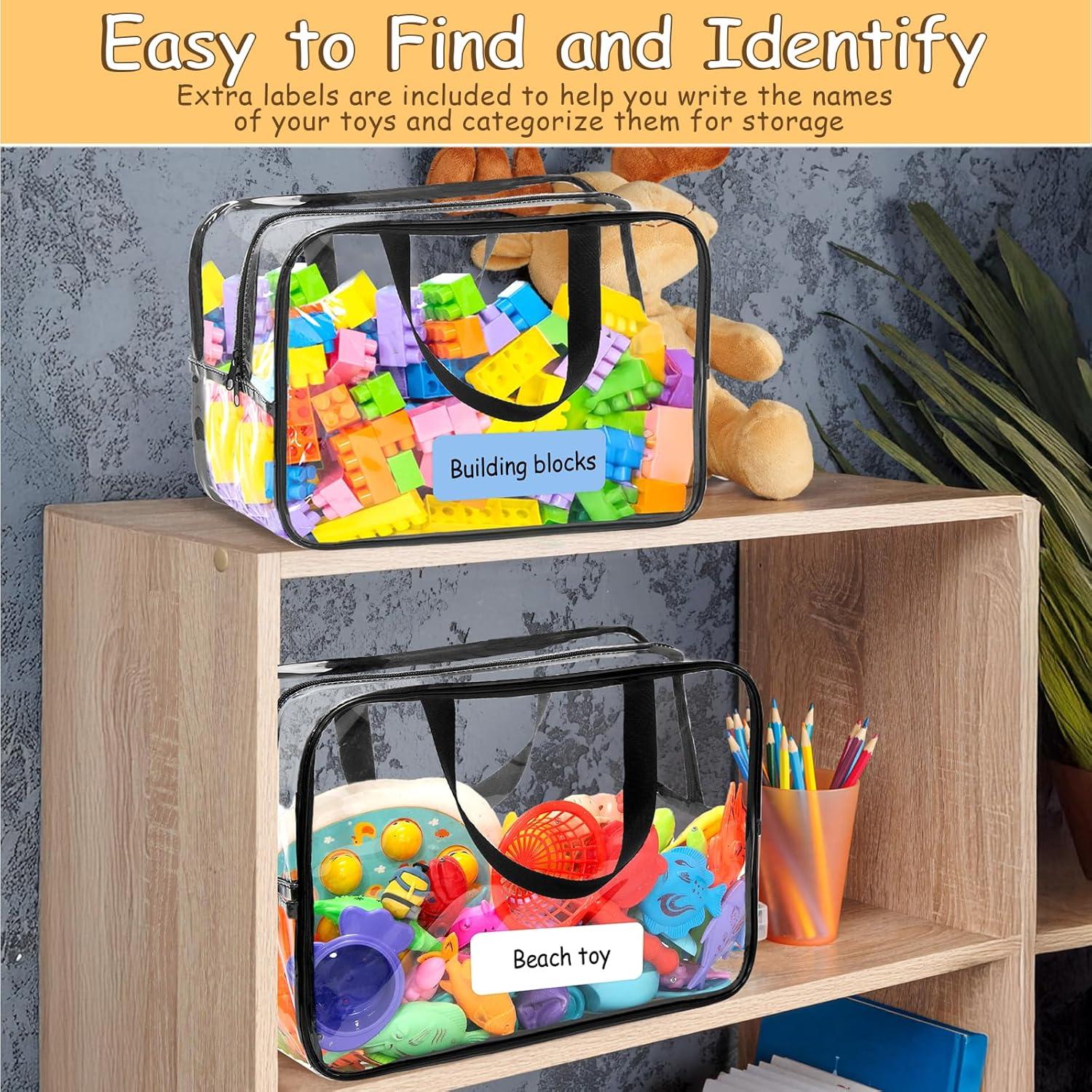 6 Bolsas de Almacenamiento de Juguetes clbutge 30x22x10 cm