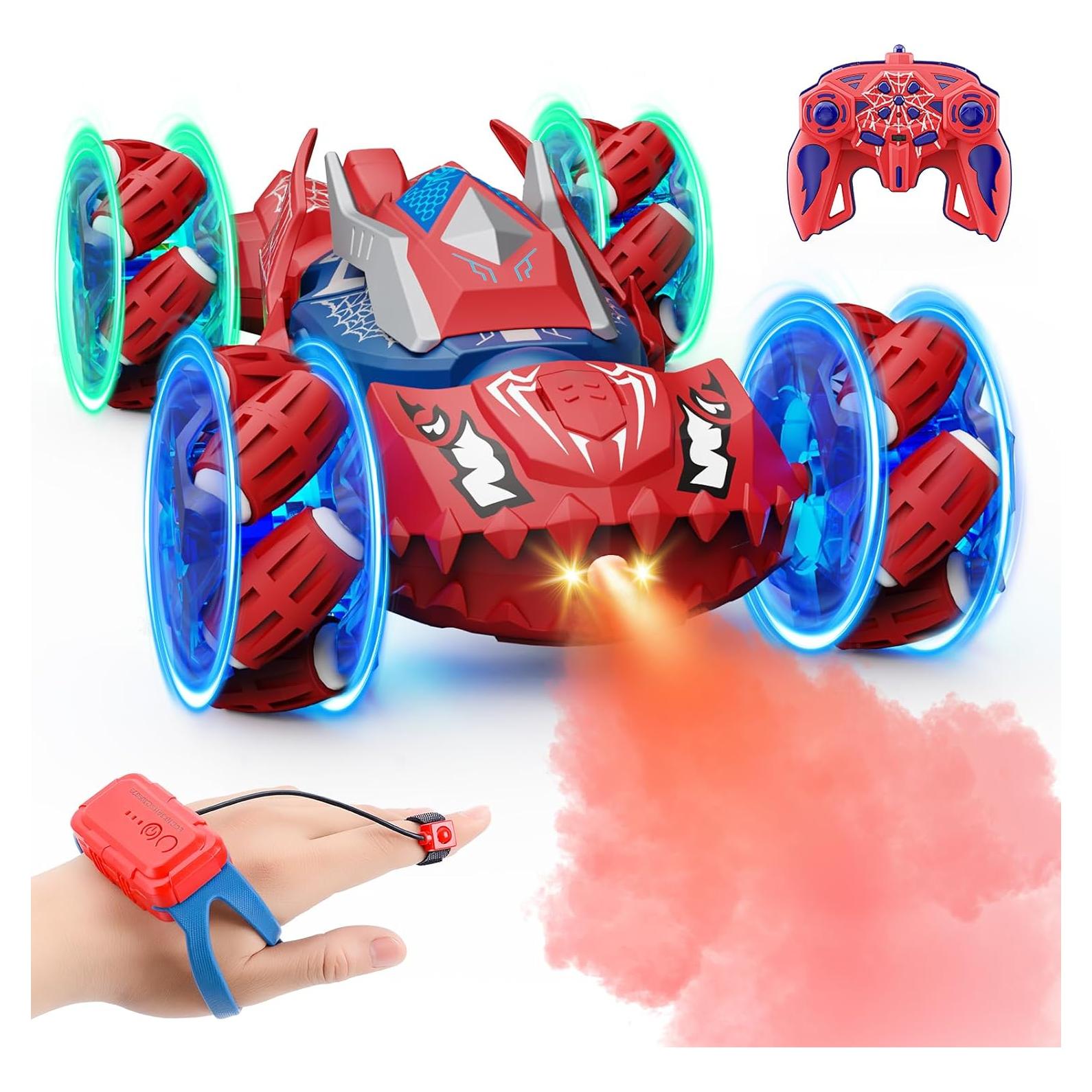 Coche RC Todo Terreno Qryselen 360° Volteo Rojo 1kg