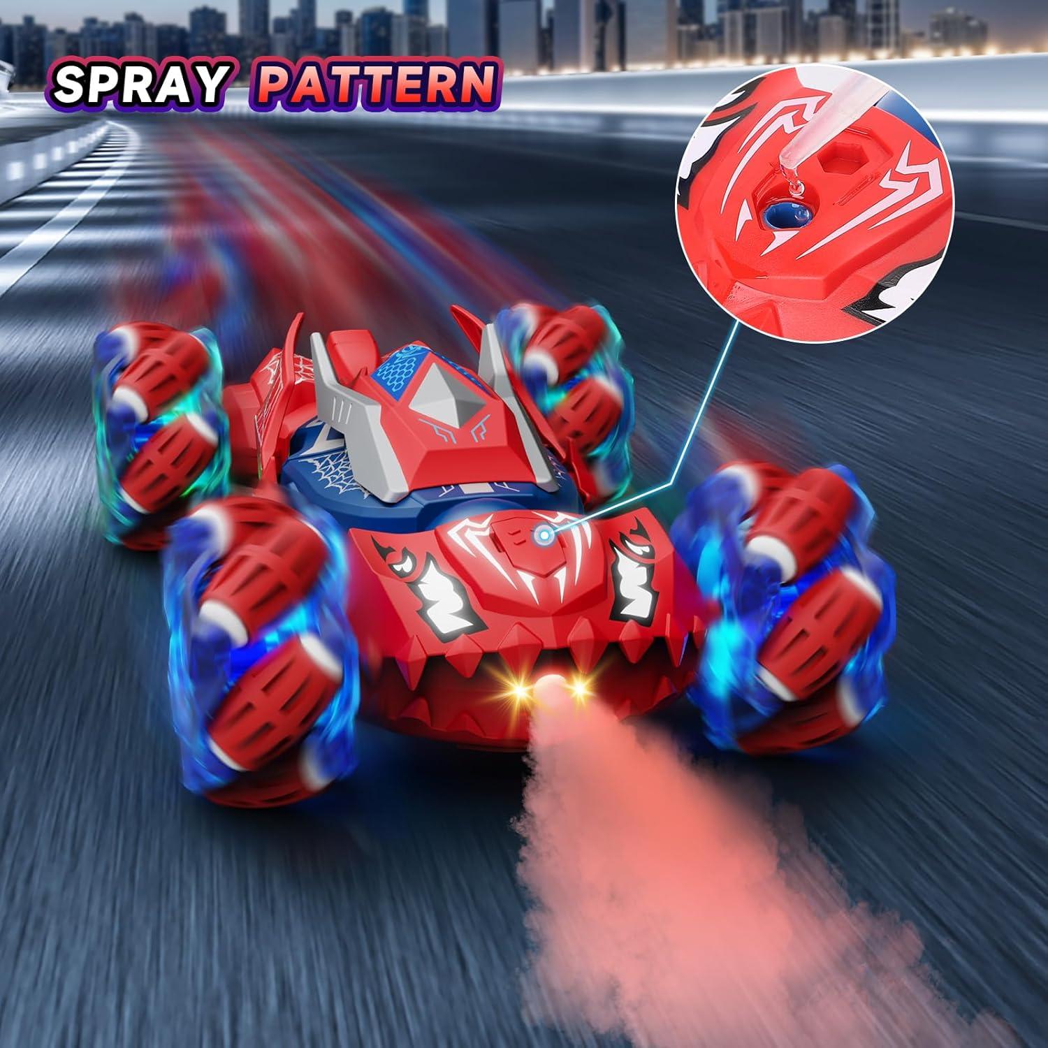 Coche RC Todo Terreno Qryselen 360° Volteo Rojo 1kg