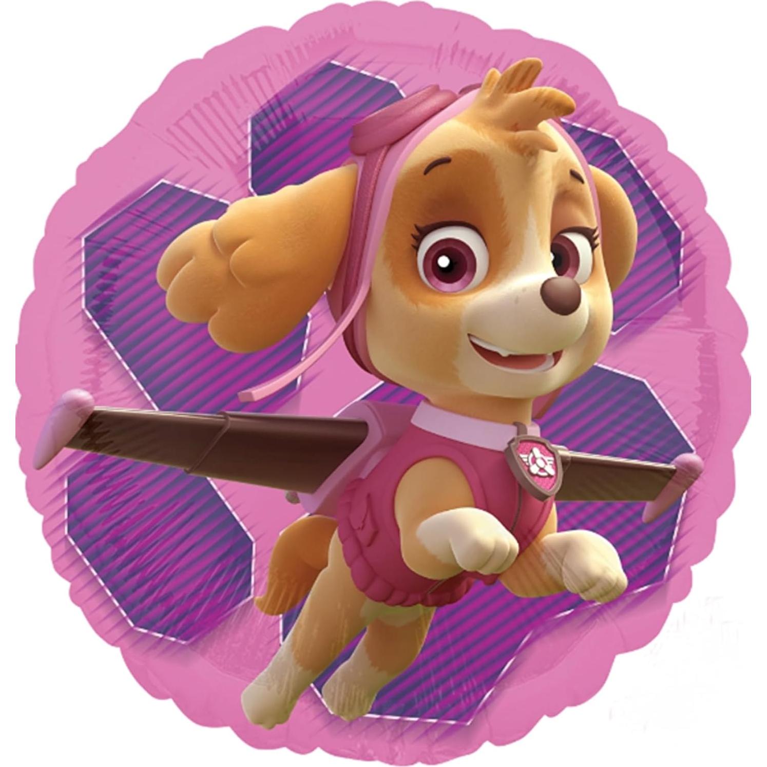 Globos de Aluminio Paw Patrol Skye y Everest - 5 Piezas