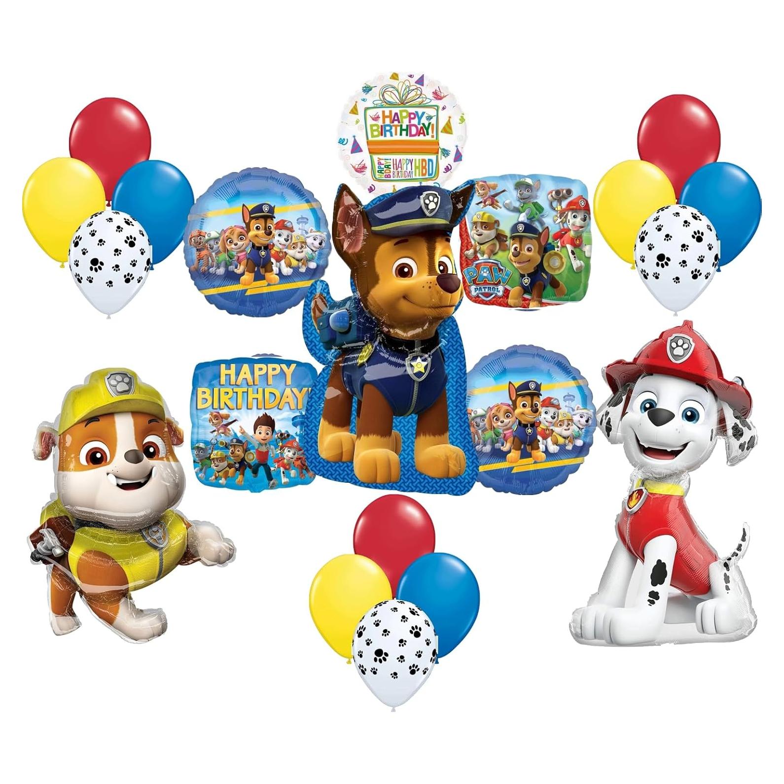 Ramo de Globos de Cumpleaños Anagram Paw Patrol Rubble Marshall Chase