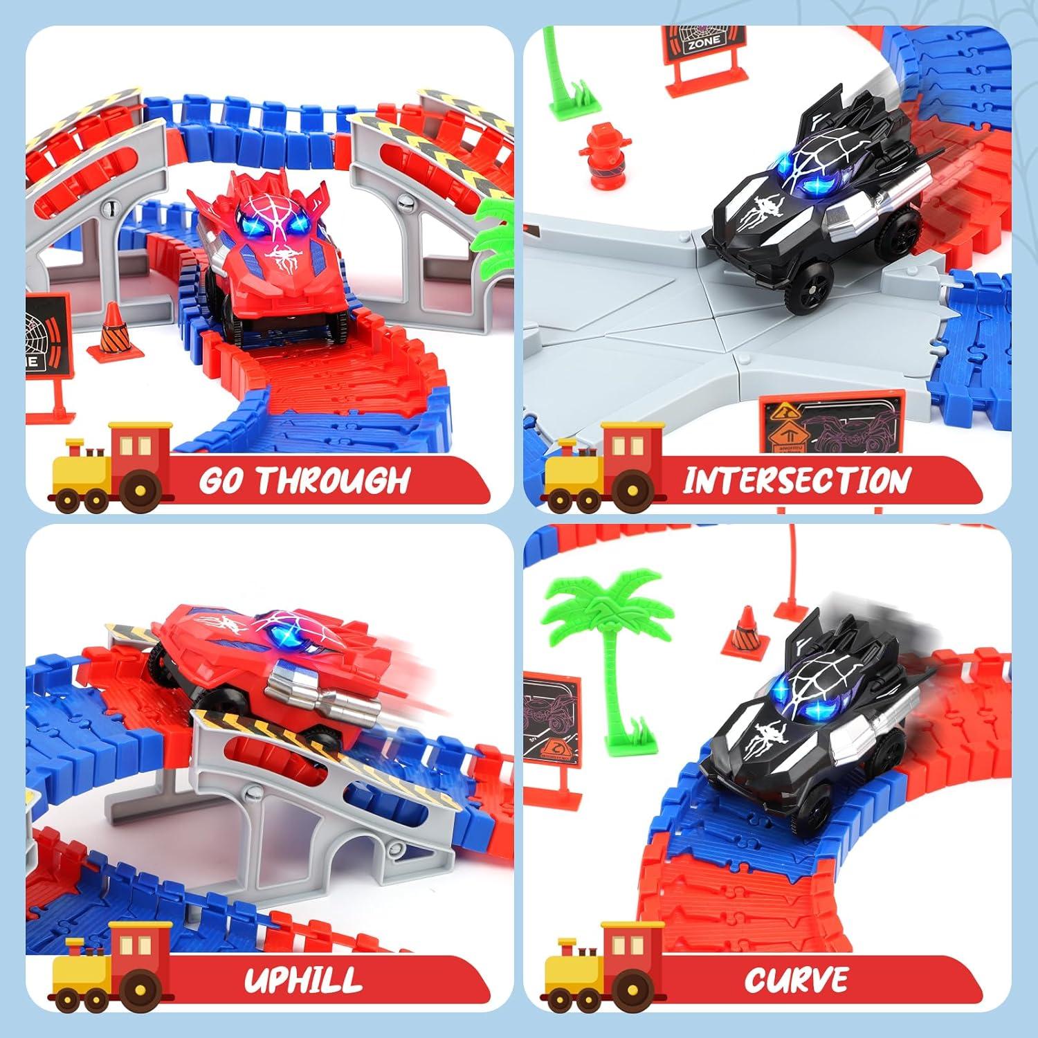 Pista de Carreras de Araña ITEFDTUTNE 209 Piezas para Niños