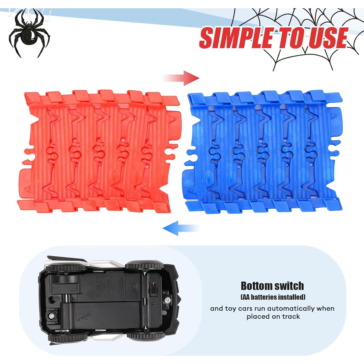 Pista de Carreras de Araña ITEFDTUTNE 209 Piezas para Niños