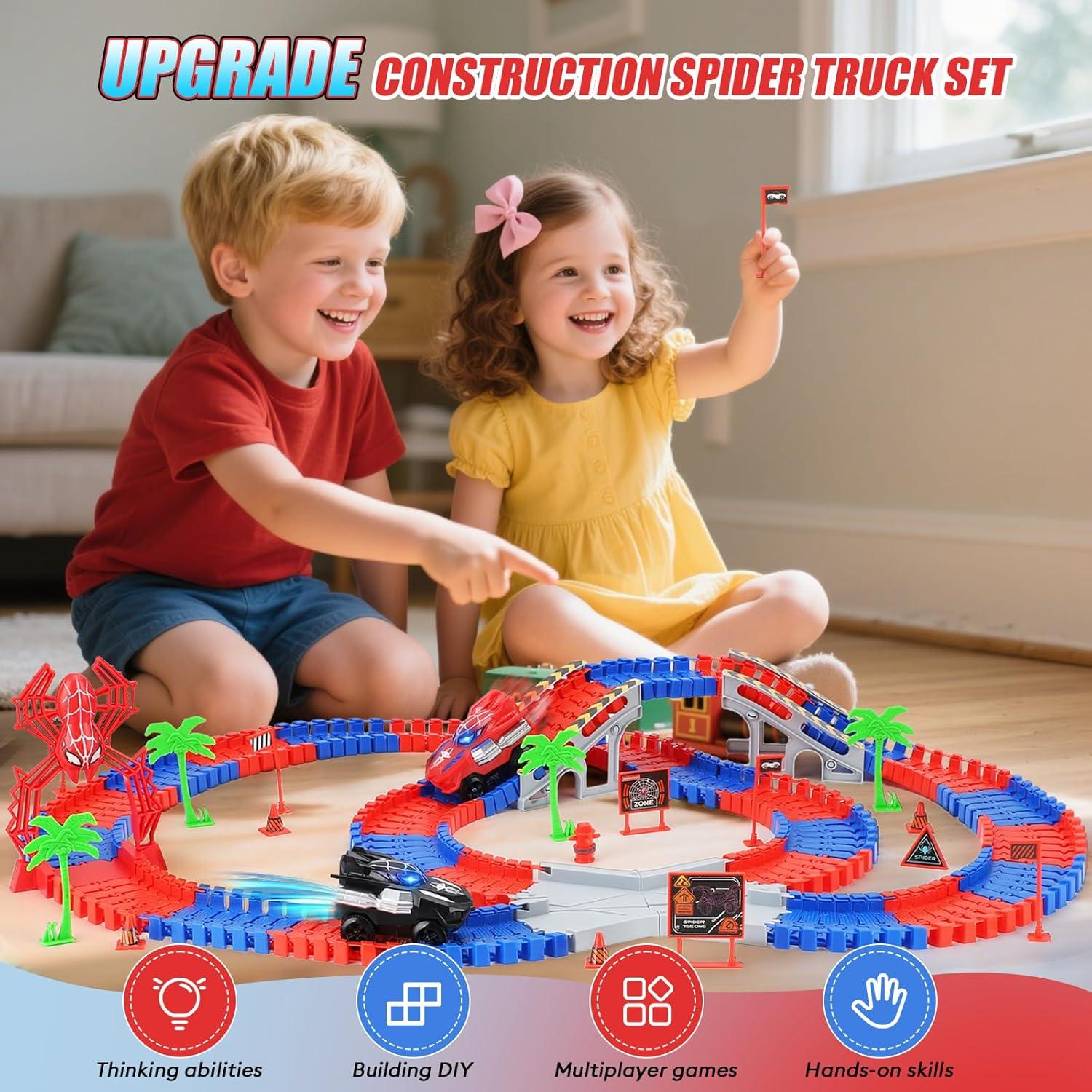 Pista de Carreras de Araña ITEFDTUTNE 209 Piezas para Niños