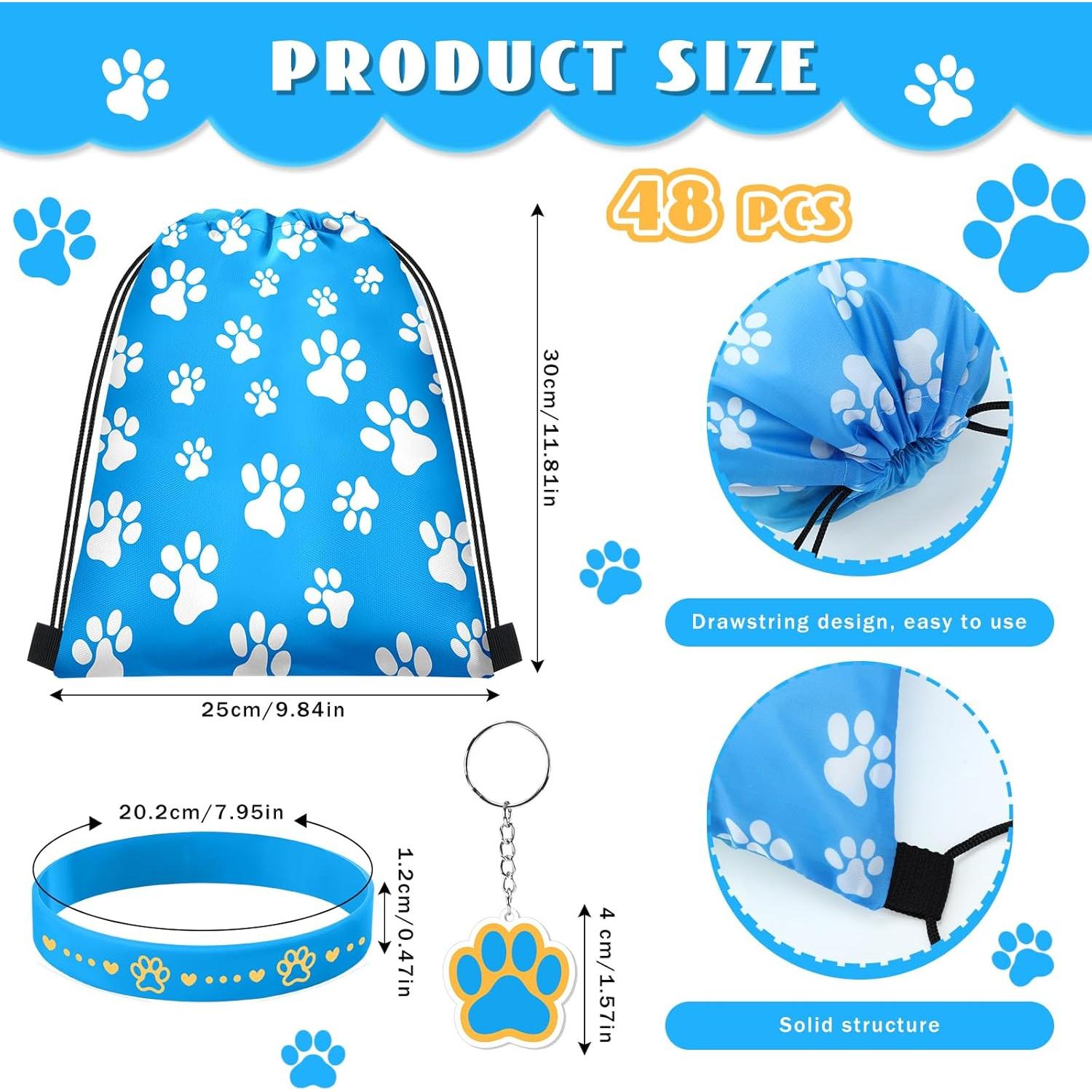 Set de Fiesta de Perro Talltalk 48 Pcs con Huellas de Patas