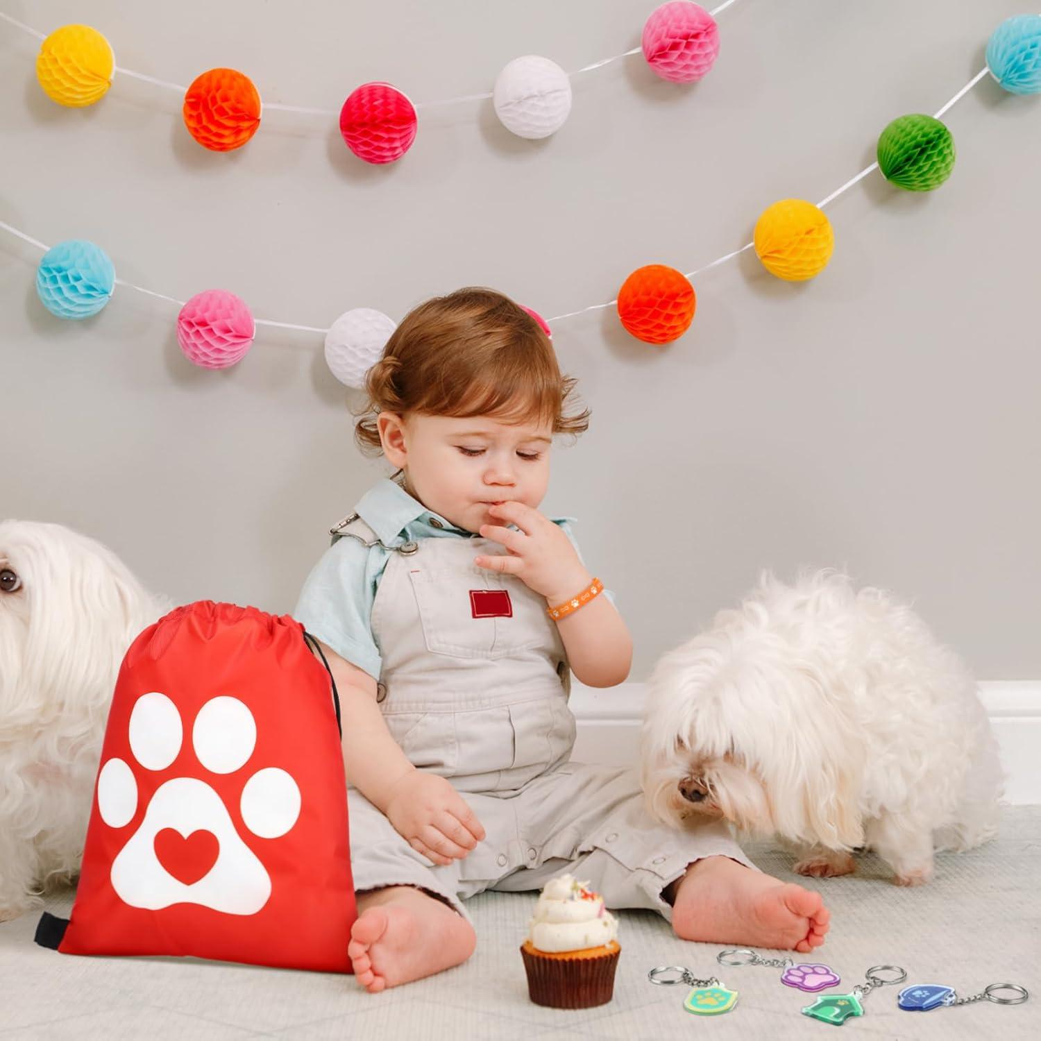 Set de Fiesta de Perro Talltalk 48 Pcs con Huellas de Patas