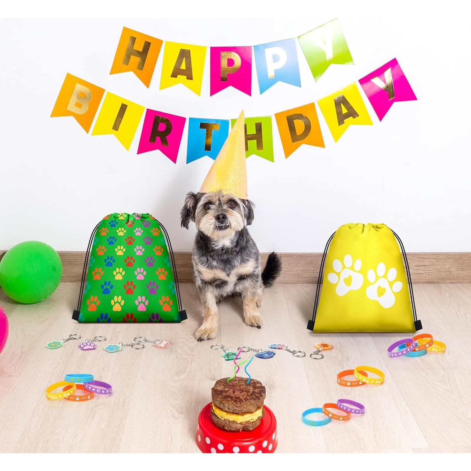 Set de Fiesta de Perro Talltalk 48 Pcs con Huellas de Patas