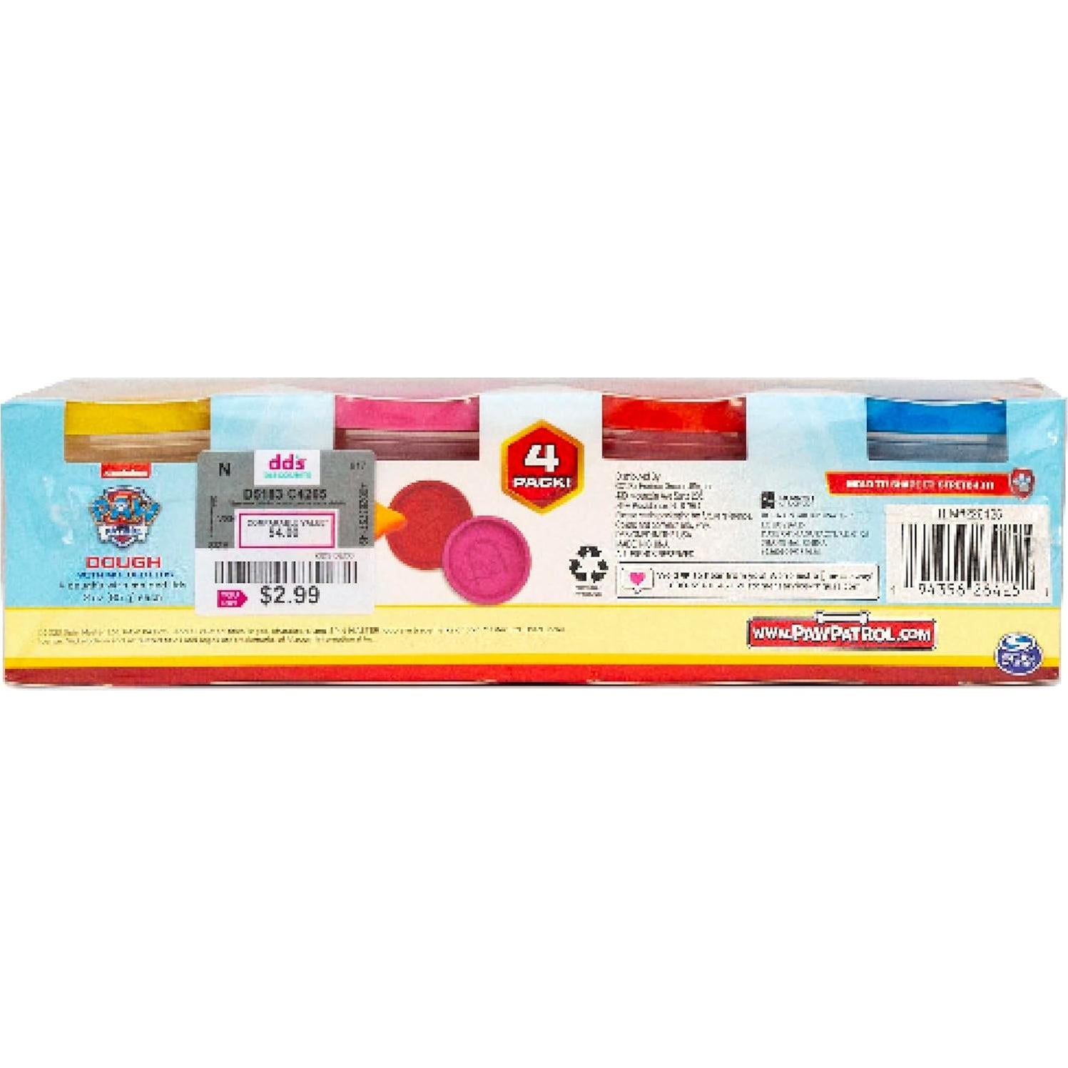 Pasta Sensorial Paw Patrol - 4 Tarros Reutilizables 85g