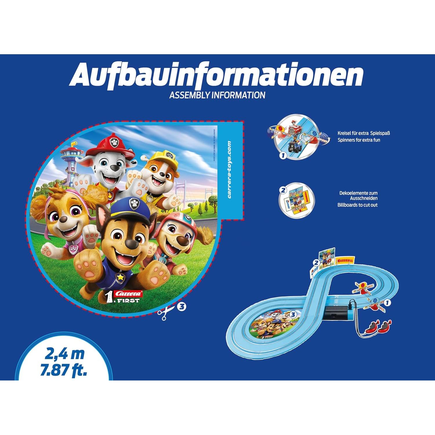 Pista de Carreras de Coches de Slot Carrera First PAW Patrol