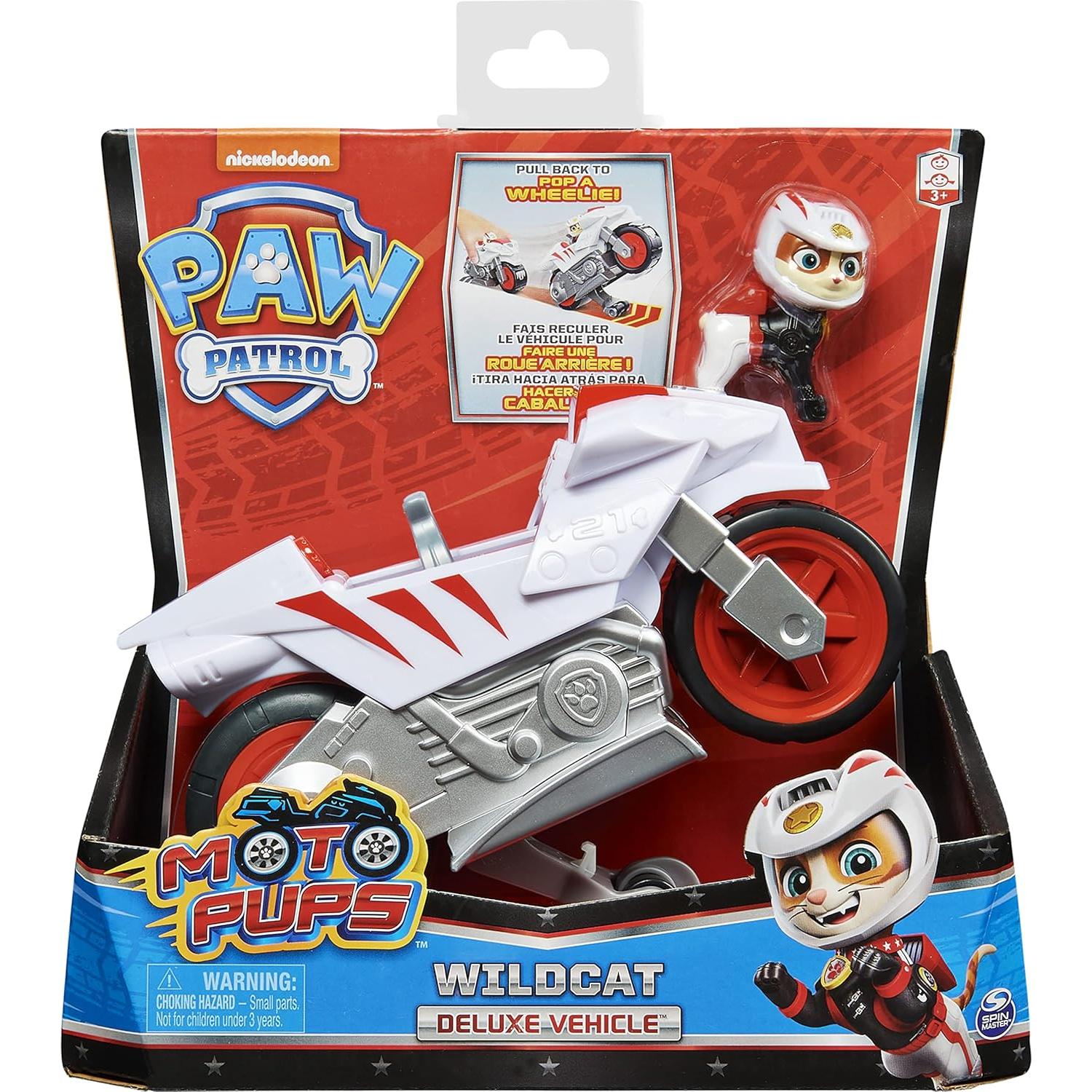 Vehículo Deluxe de Motocicleta Wildcat PAW Patrol con Figura