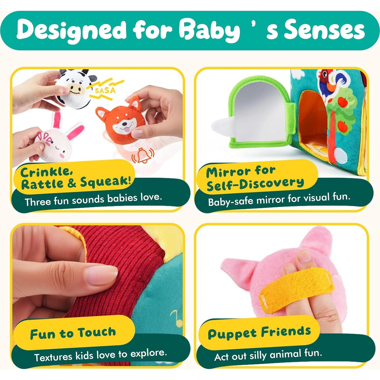 Juguete Montessori Granja Suave BUMBELIN con Animales 0-3 Años