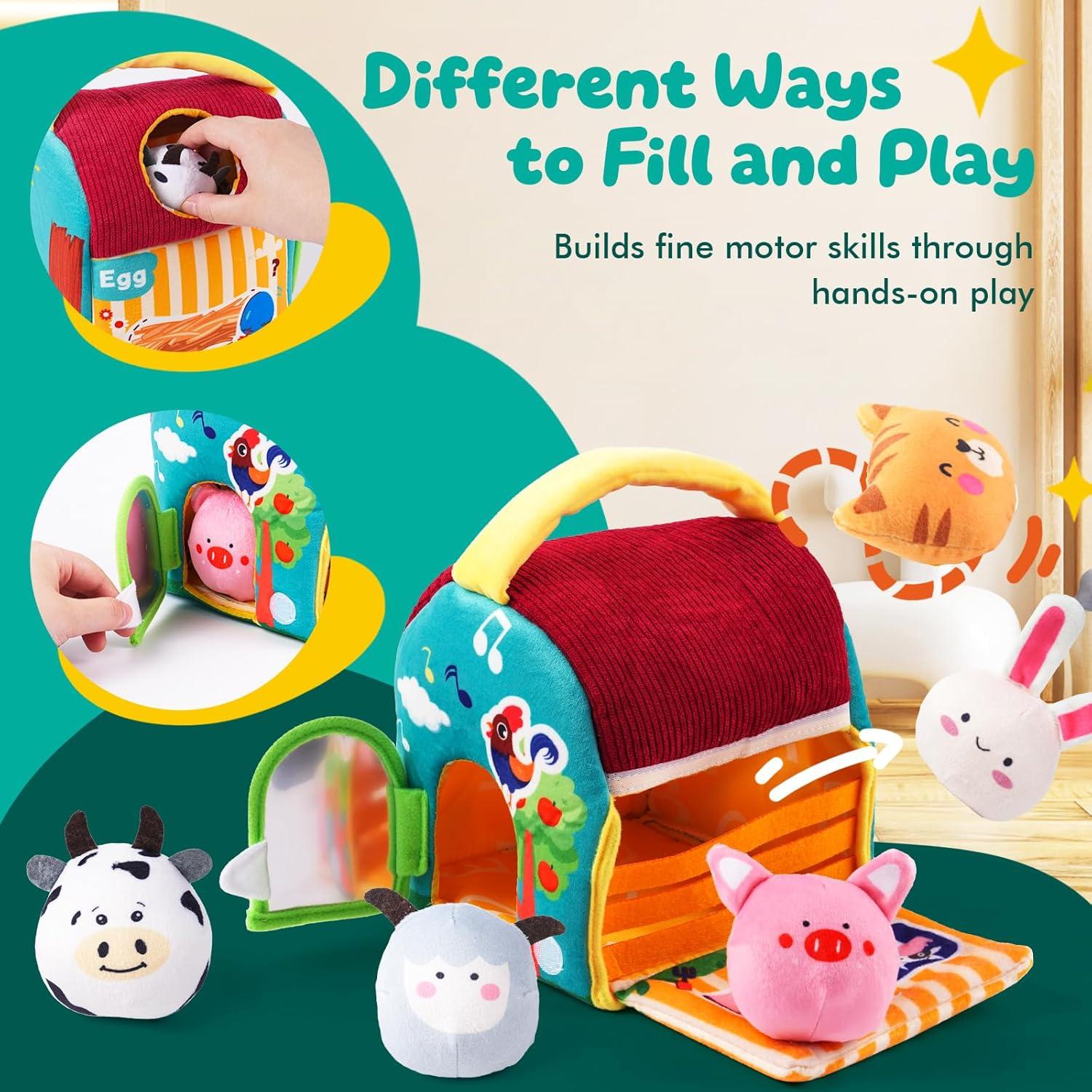 Juguete Montessori Granja Suave BUMBELIN con Animales 0-3 Años