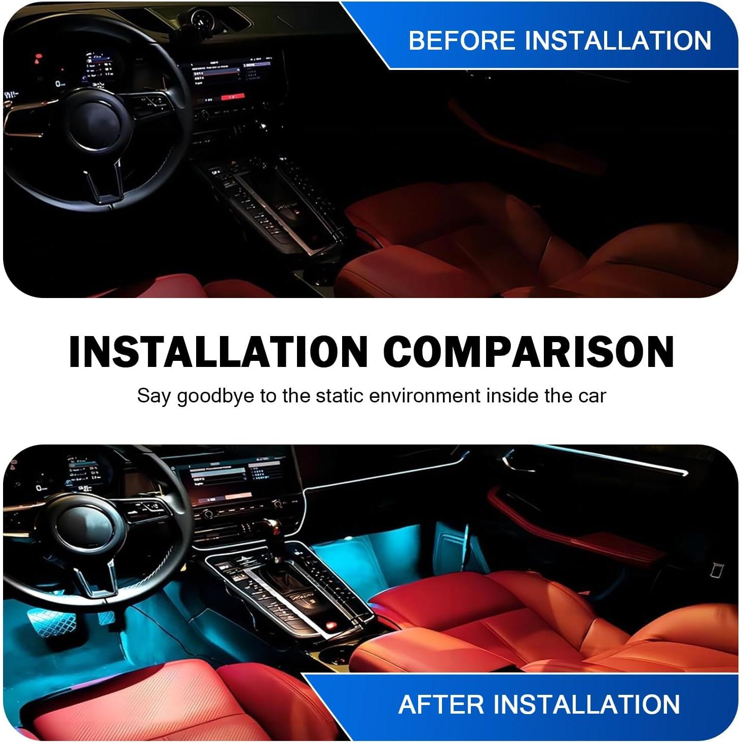 Luces de tira LED Arwrilt 5m USB Azul para interiores de auto