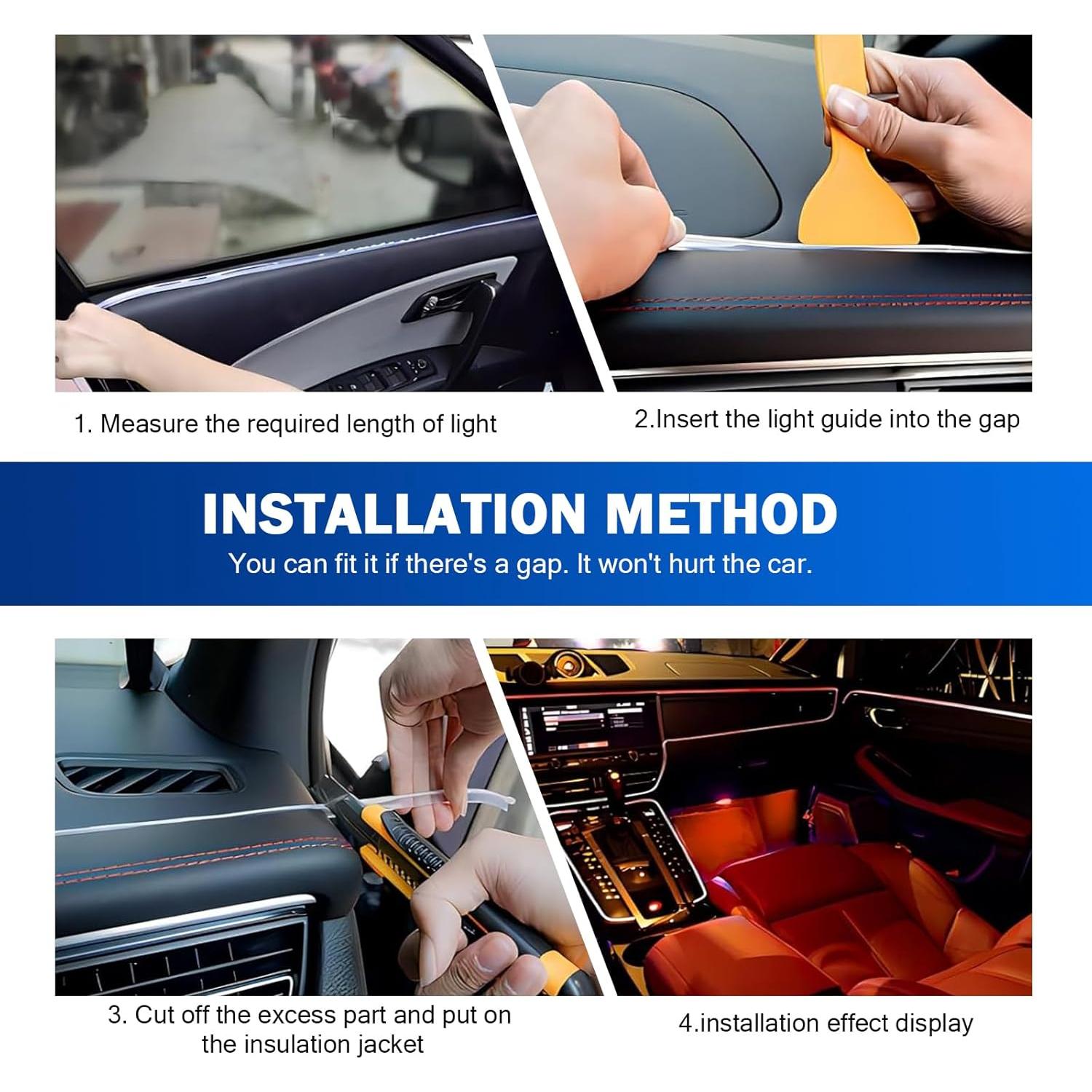 Luces de tira LED Arwrilt 5m USB Azul para interiores de auto