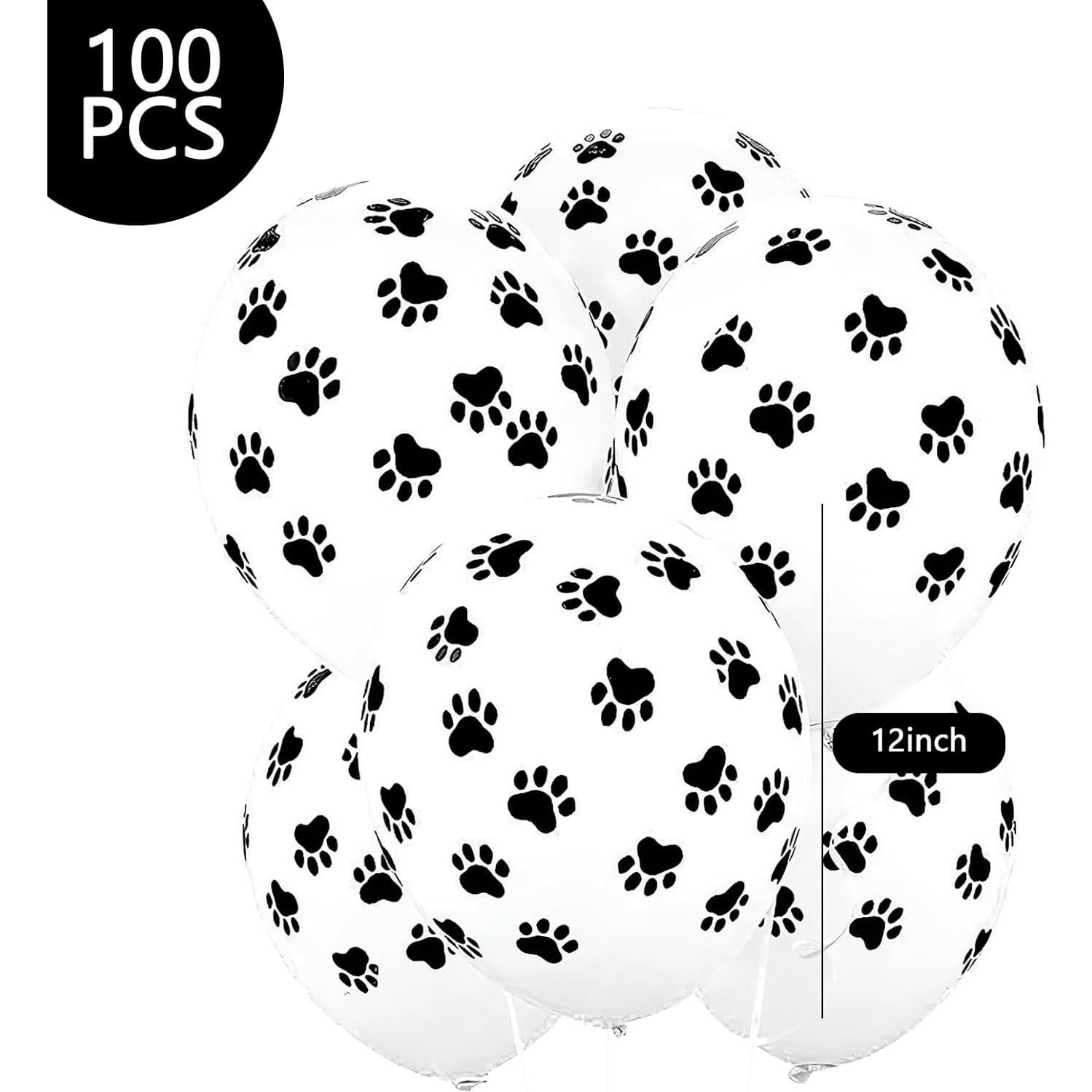 Globos de fiesta Koogel con huellas de patas, 100 pcs 30 cm