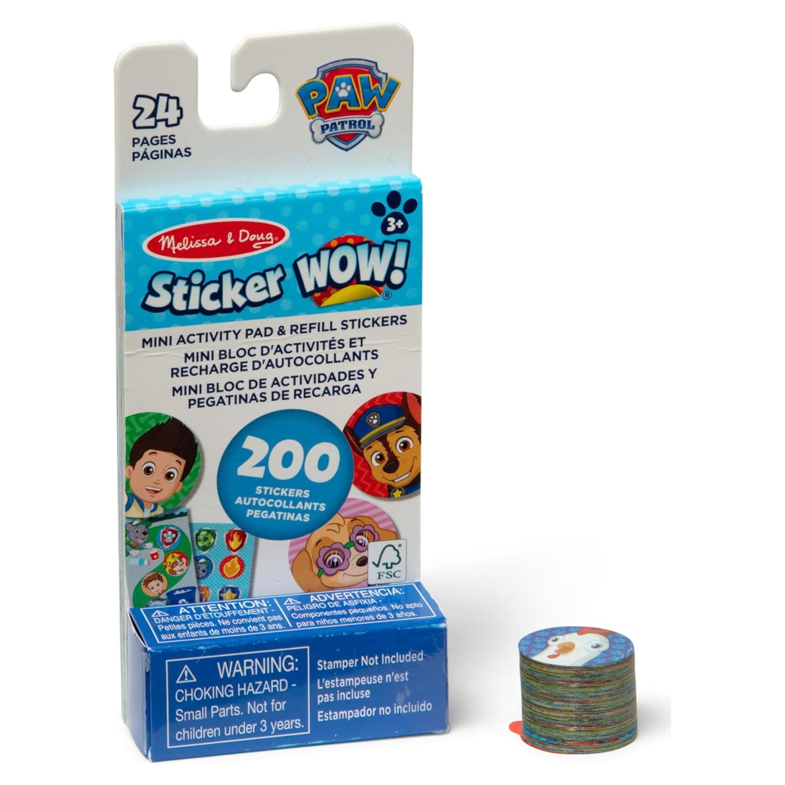 Melissa & Doug Sticker WOW! Mini Pad PAW Patrol 200 Stickers