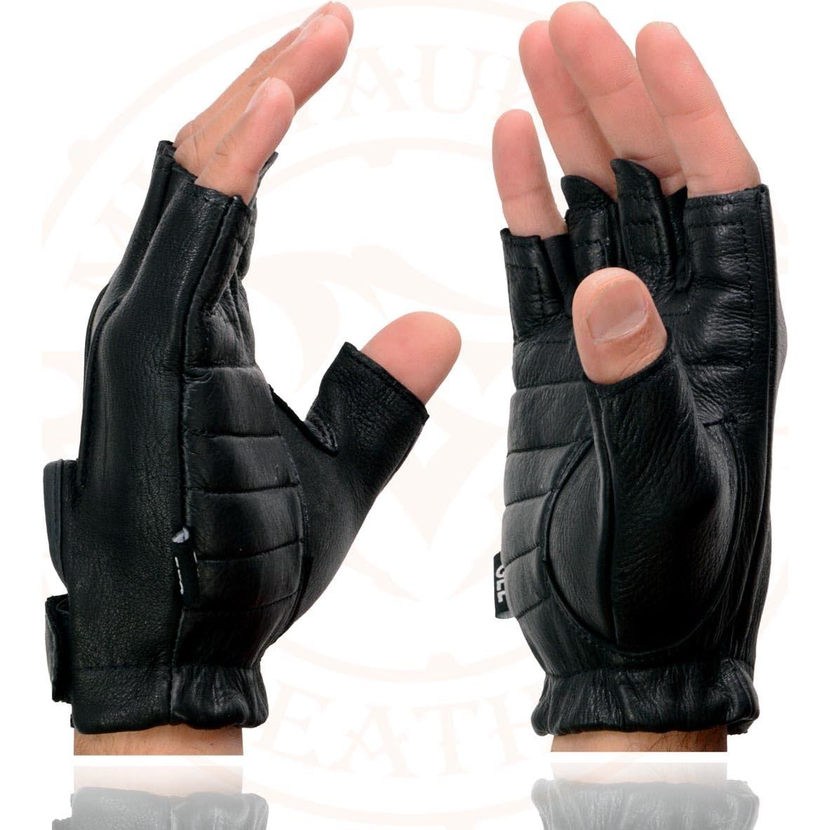 Guantes sin dedos de ciervo para hombres - SH878-L-BLACK