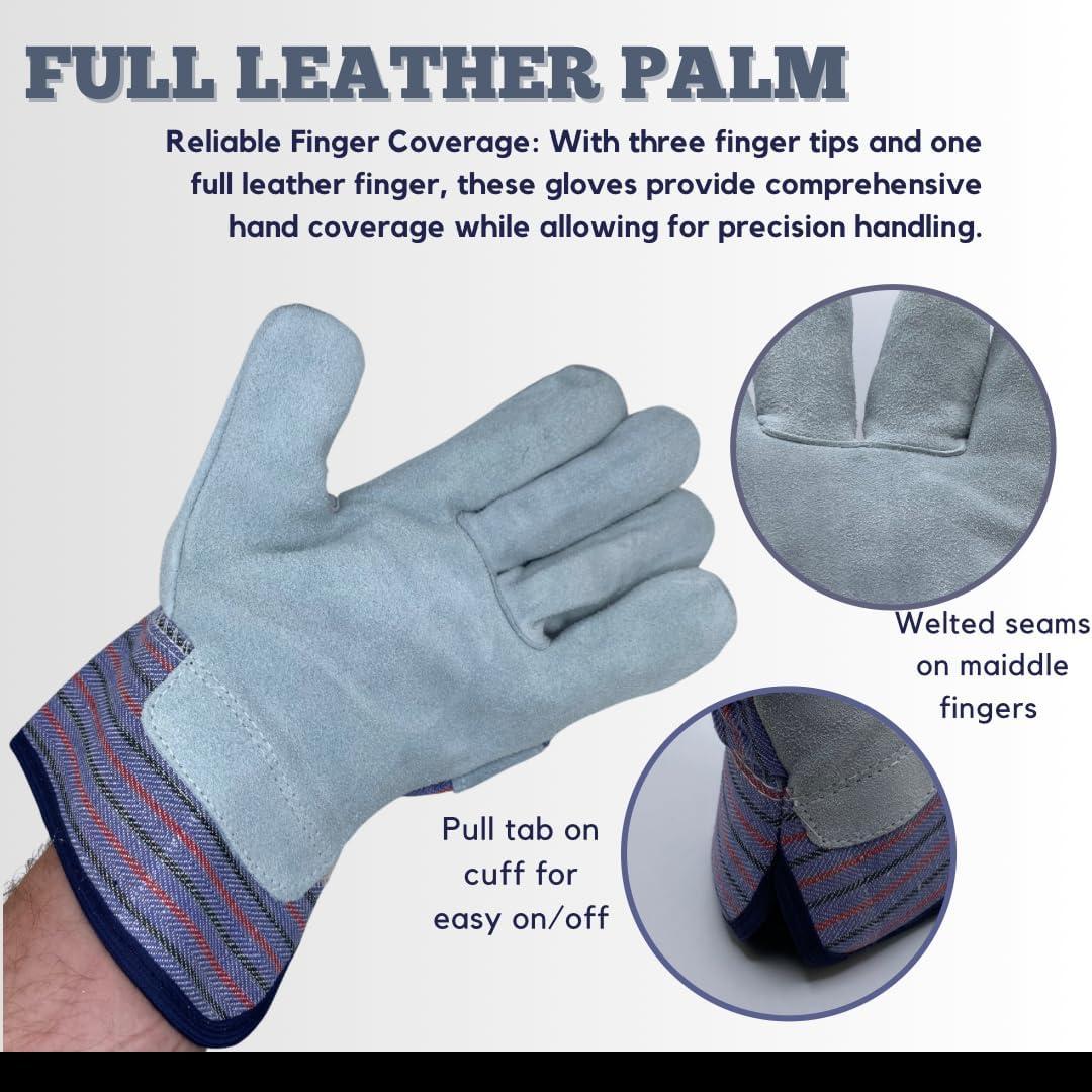 Guantes de Trabajo Seattle Glove 1160 de Cuero - 12 Pares
