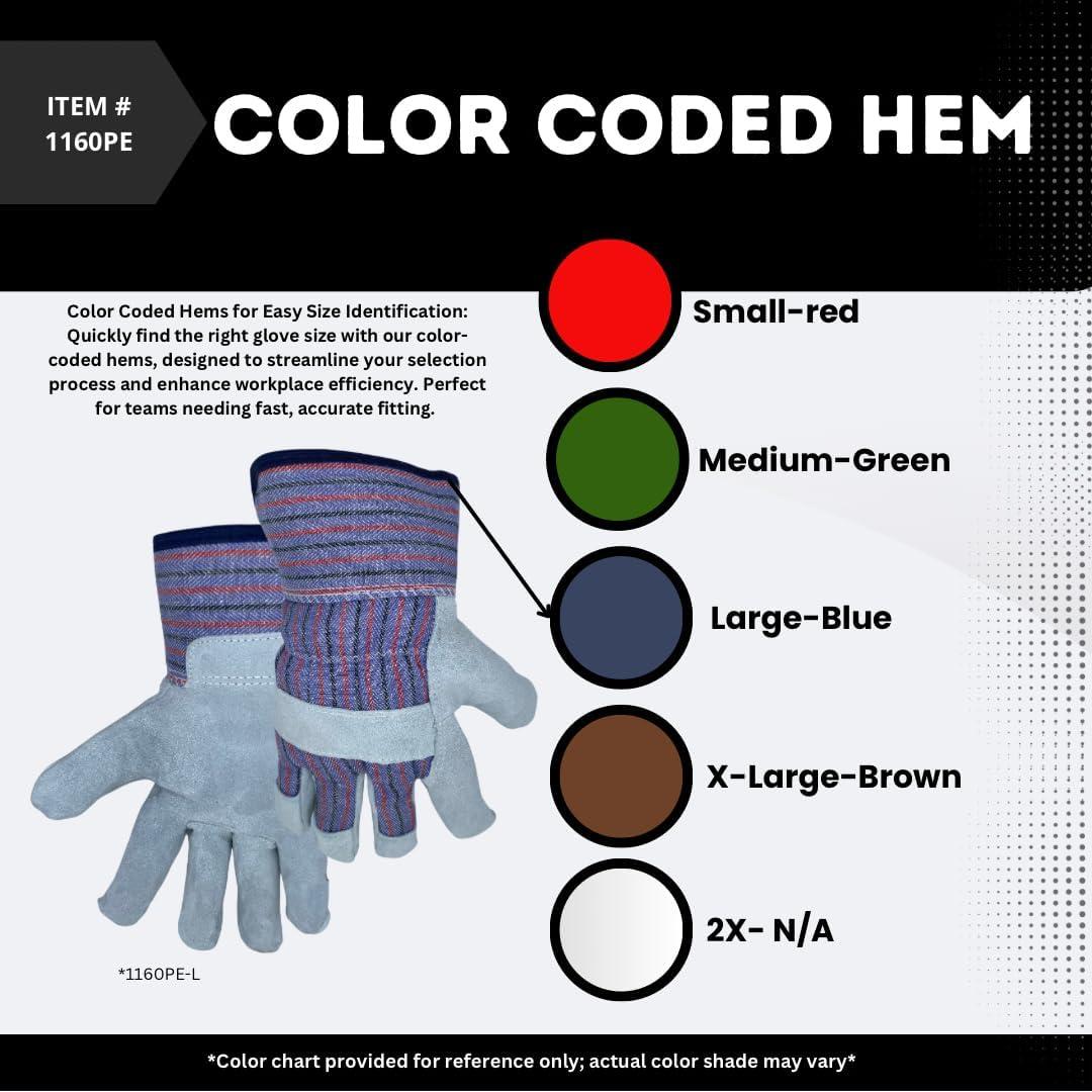 Guantes de Trabajo Seattle Glove 1160 de Cuero - 12 Pares