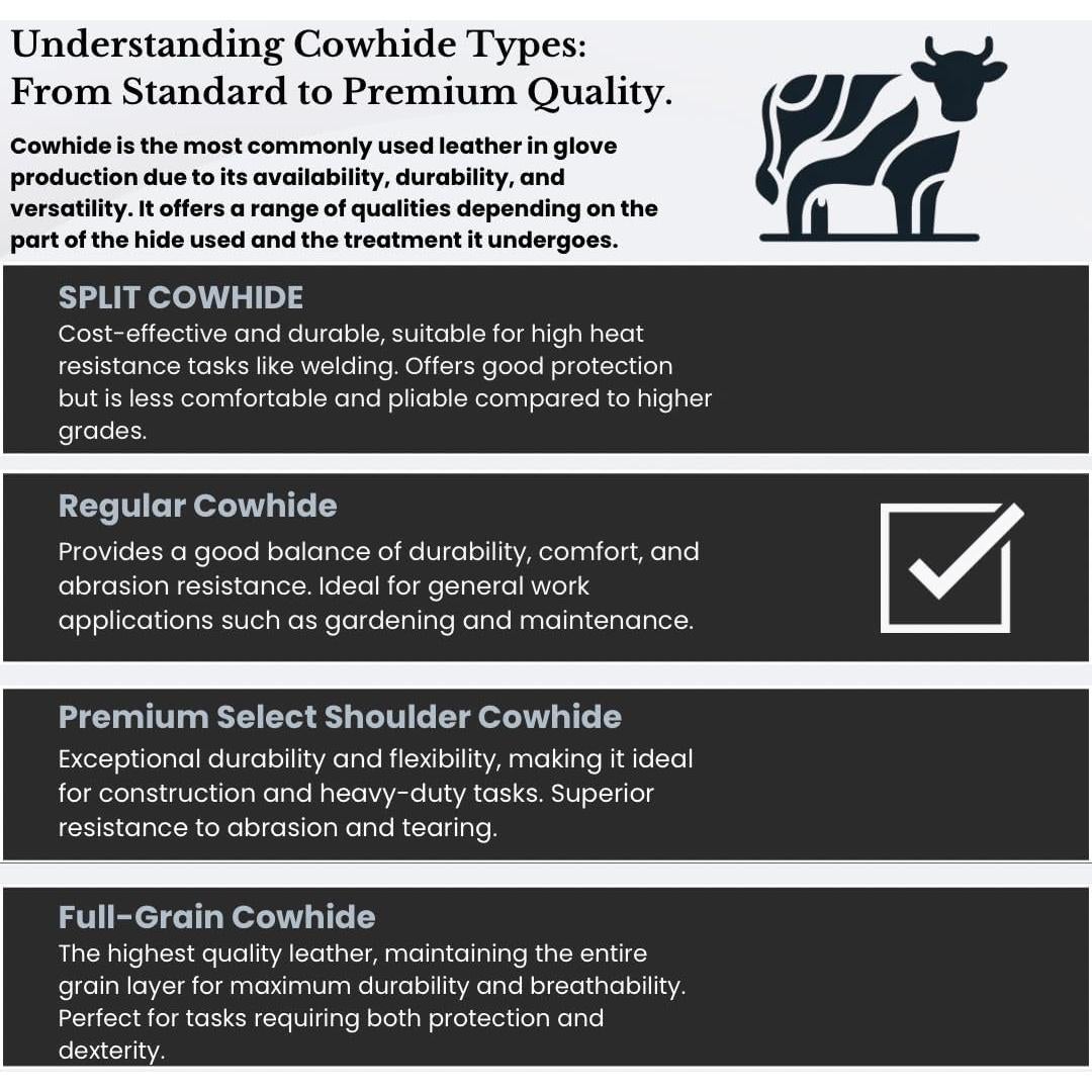 Guantes de Trabajo Seattle Glove 1160 de Cuero - 12 Pares