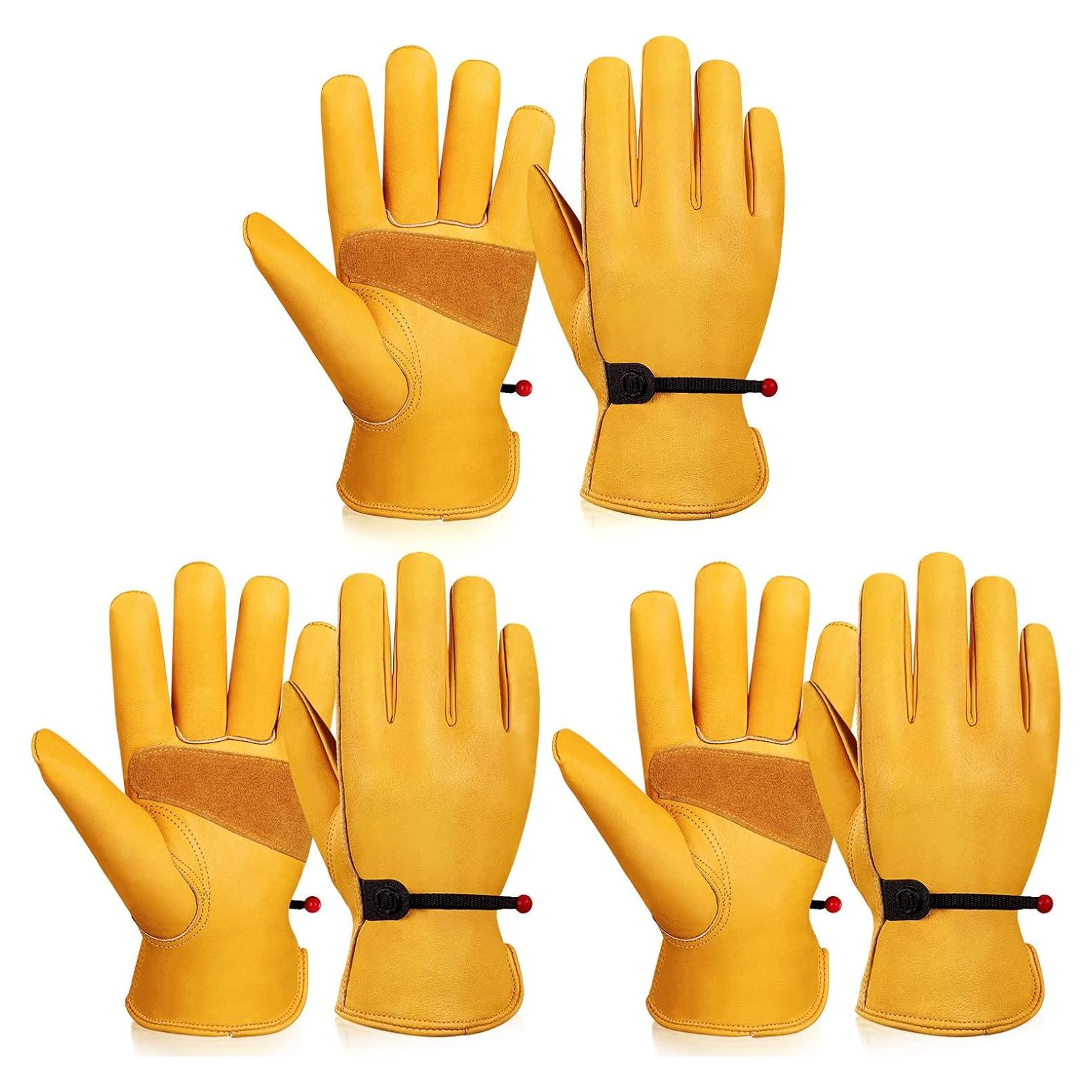 Guantes de trabajo de cuero OZERO grandes - 3 pares