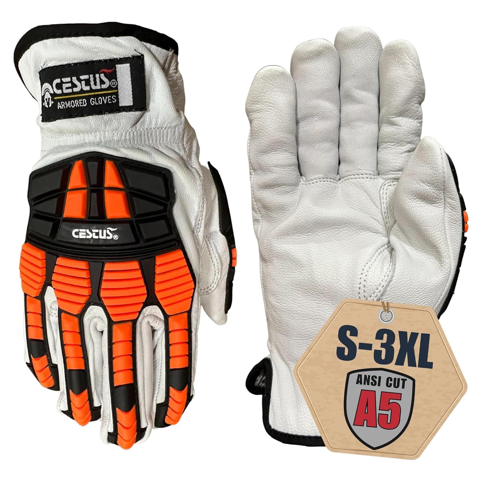 Guantes de Impacto Cestus 3219 de Cuero de Cabra ANSI A5