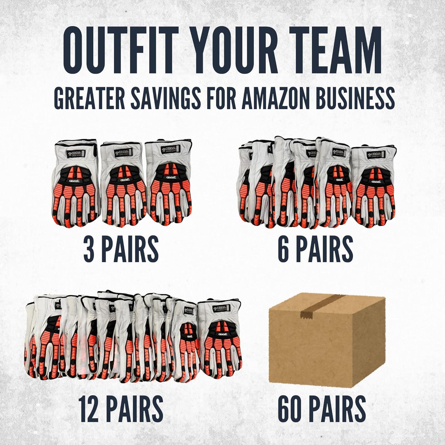 Guantes de Impacto Cestus 3219 de Cuero de Cabra ANSI A5