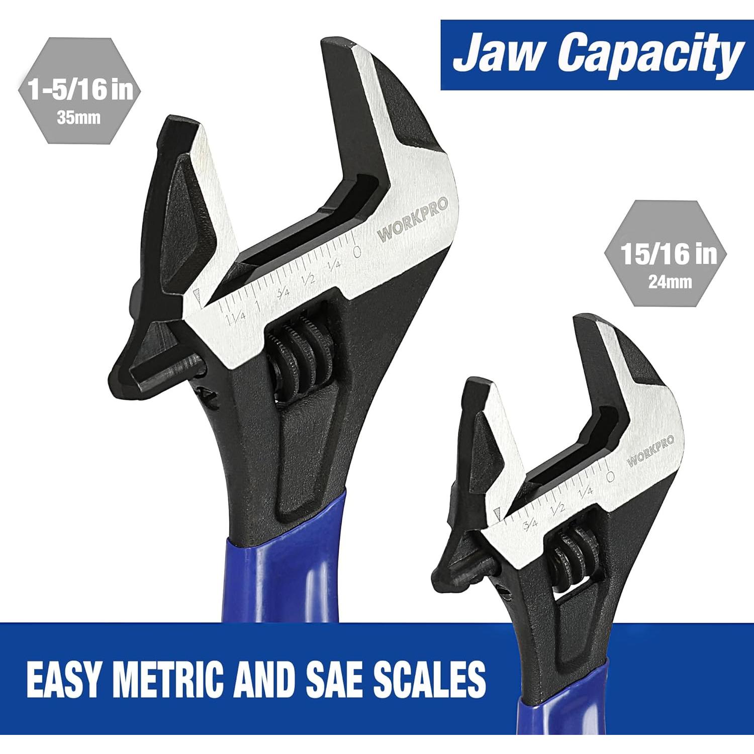Set de Llaves Ajustables WORKPRO 2 Piezas 15 y 25 cm