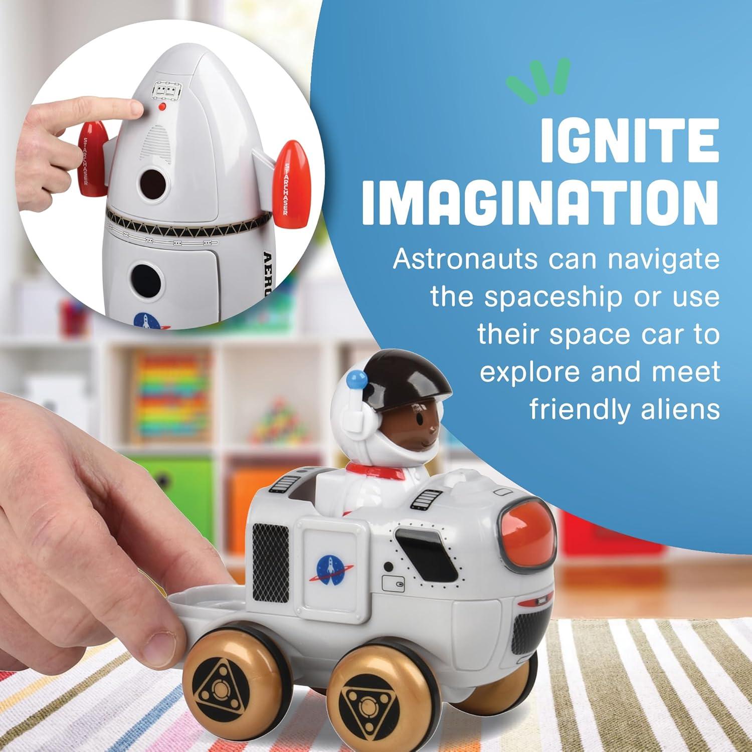 Juguete Cohete Espacial CP Toys con Astronautas y Extraterrestres