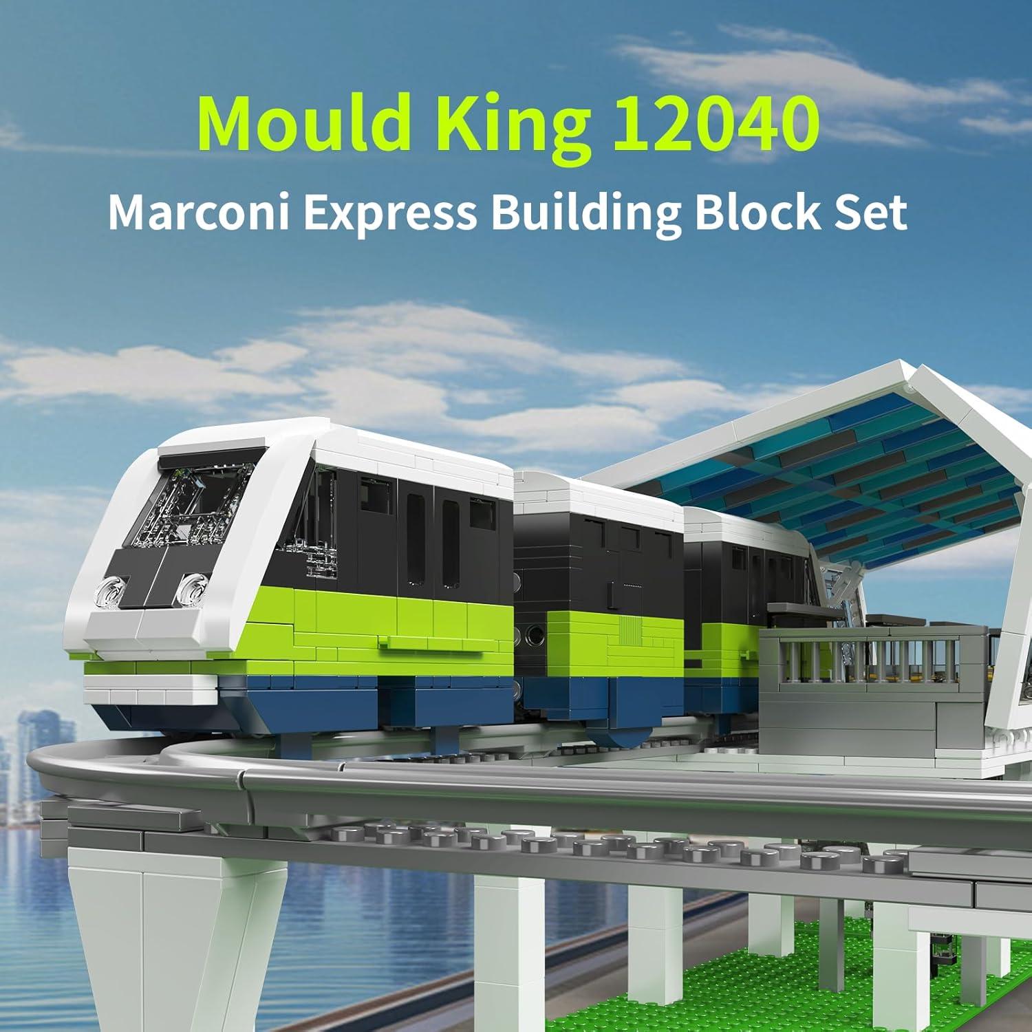 Mould King 12040 Kit de Modelo de Tren Expreso 1957 Piezas