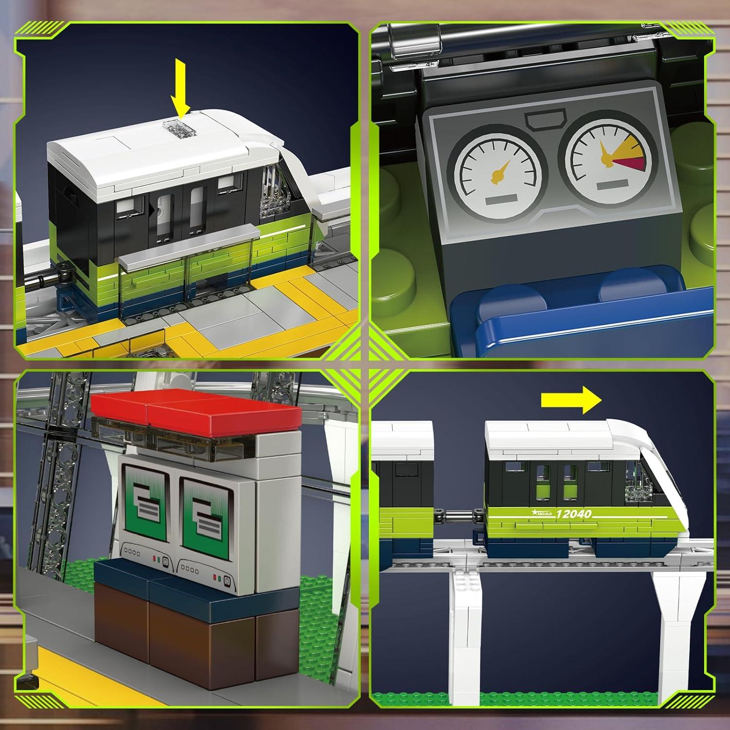 Mould King 12040 Kit de Modelo de Tren Expreso 1957 Piezas