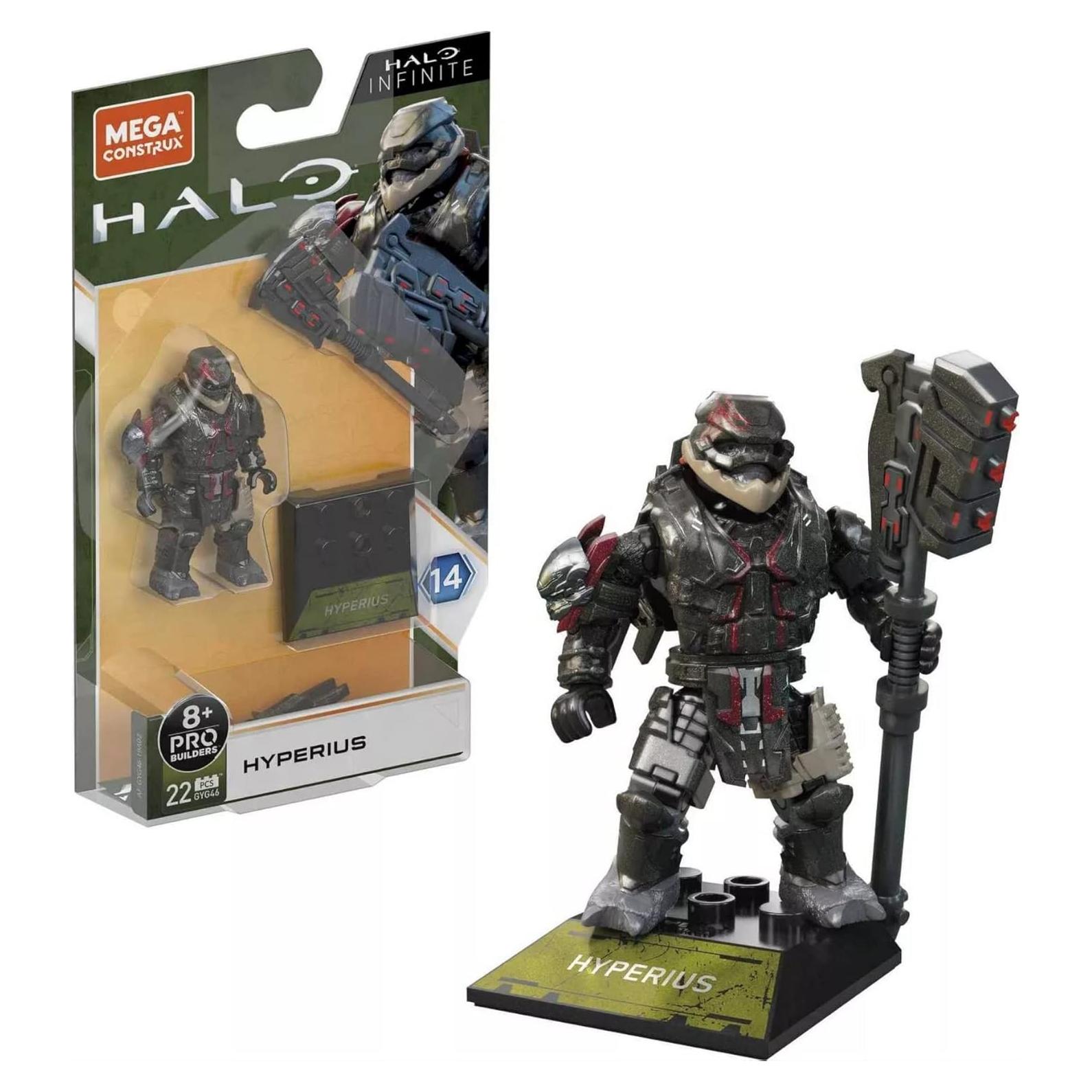 Figura de Acción Mega Construx Hyperius Halo Infinite 32g