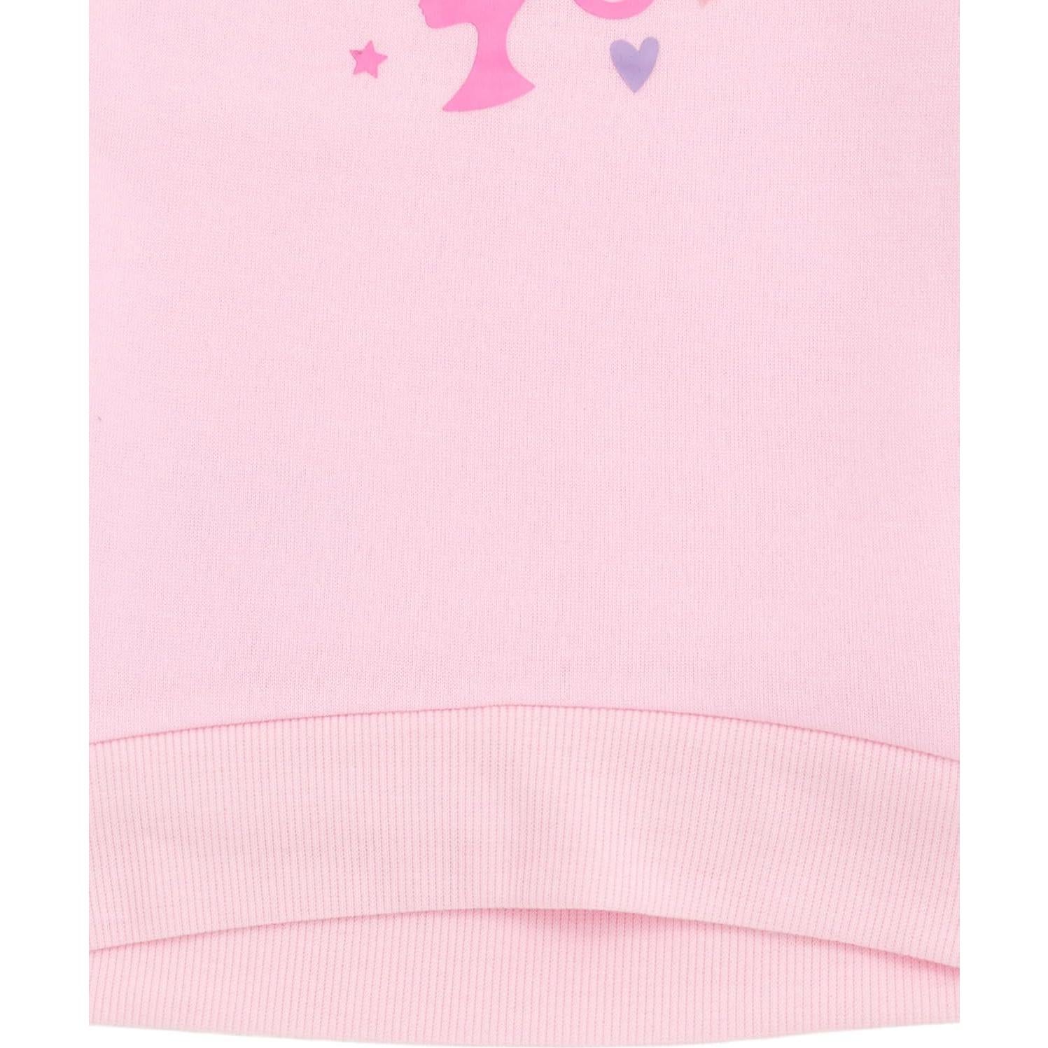 Sudadera de felpa para niñas Barbie con mangas de piel sintética 4T