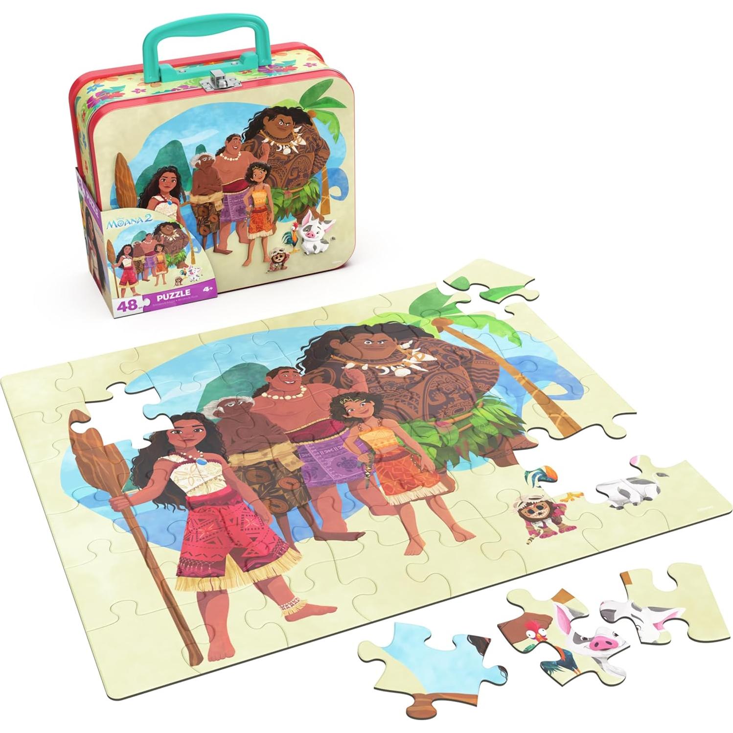 Rompecabezas Moana 2 Disney Spin Master 48 Piezas en Lata