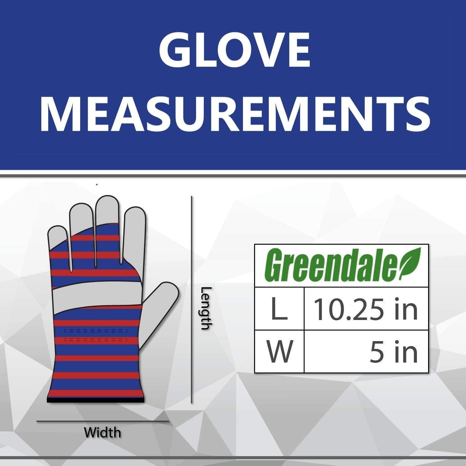 Guantes de Trabajo Greendale - Paquete de 12 - Cuero y Algodón