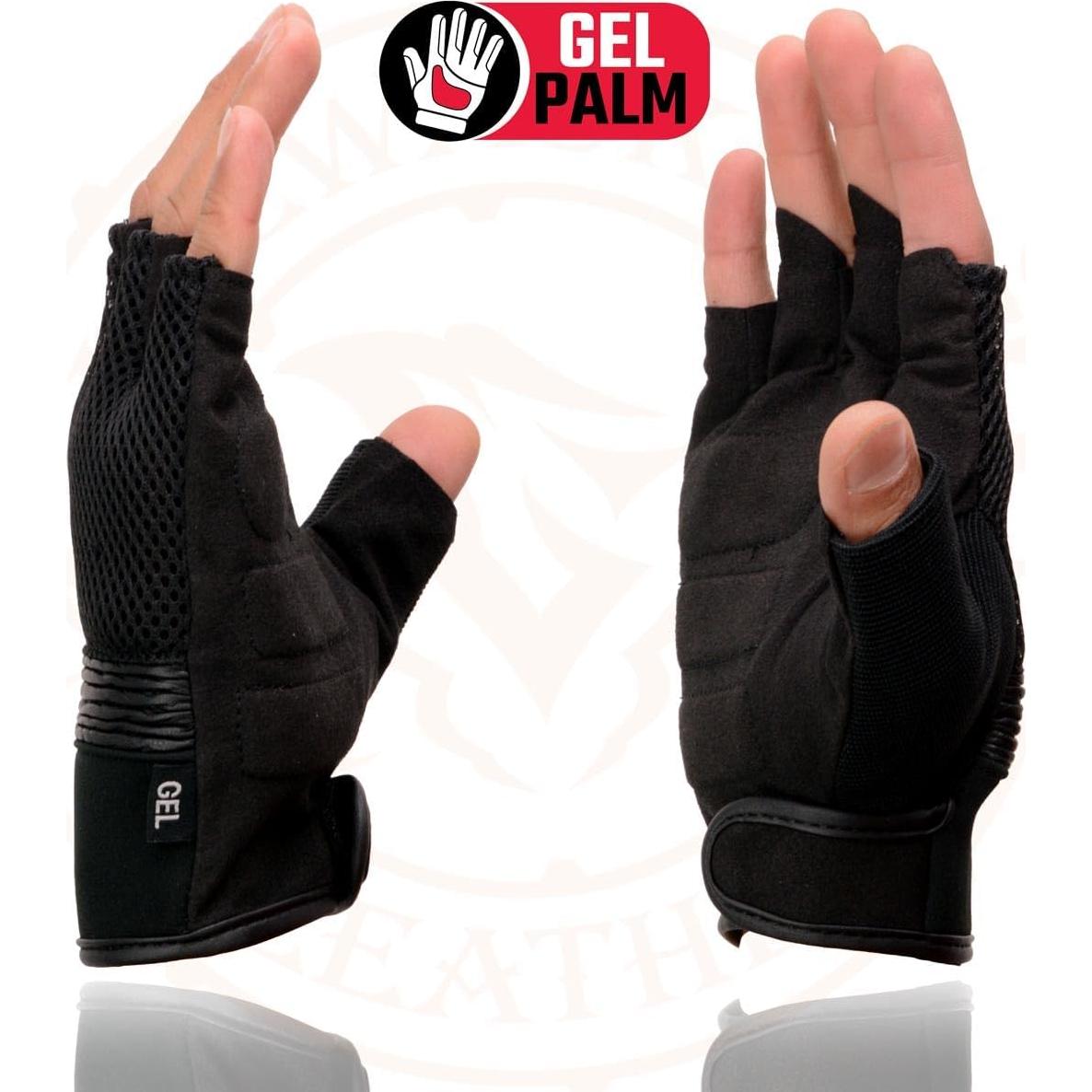 Guantes de Motocicleta Milwaukee Leather MG7590 con Palma de Gel